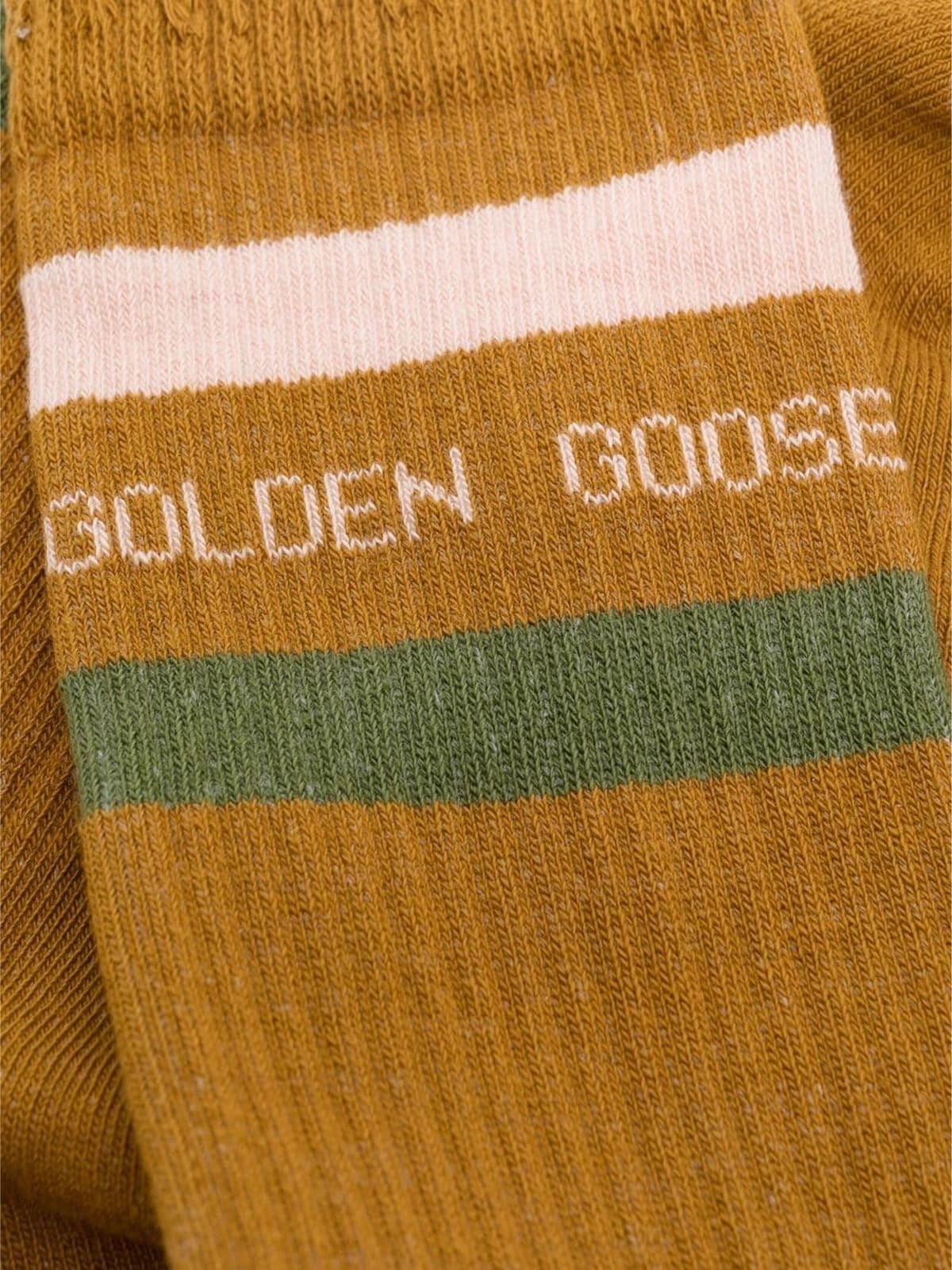 Golden Goose Socks High Rib/ Stripes//ripped In Brown Green Pink