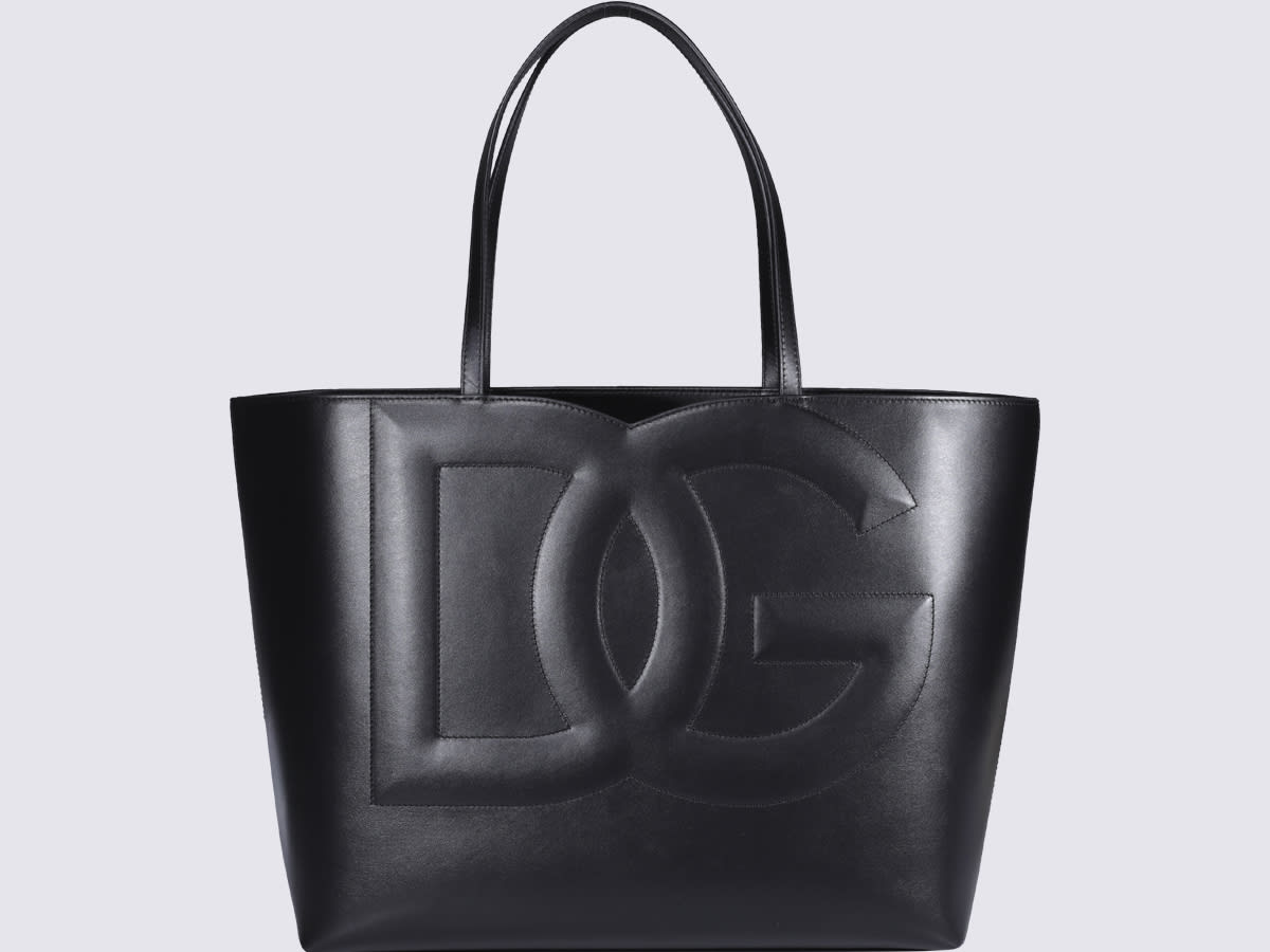 Dolce & Gabbana Black Leather Tote Bag