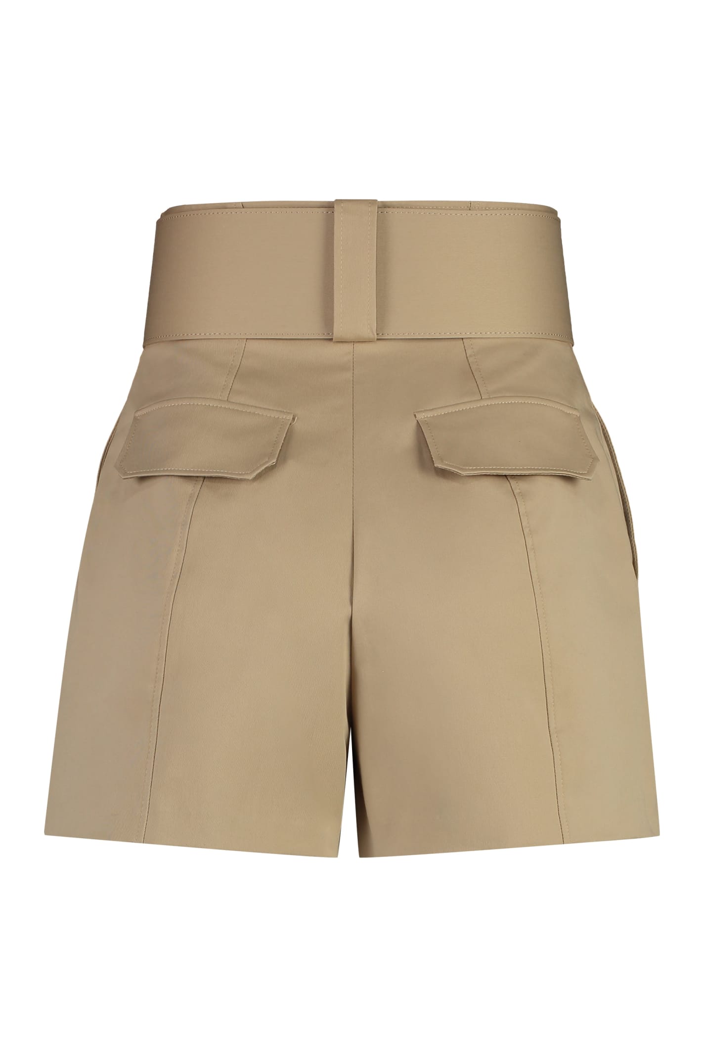 Shop Elisabetta Franchi Cotton Shorts In Beige