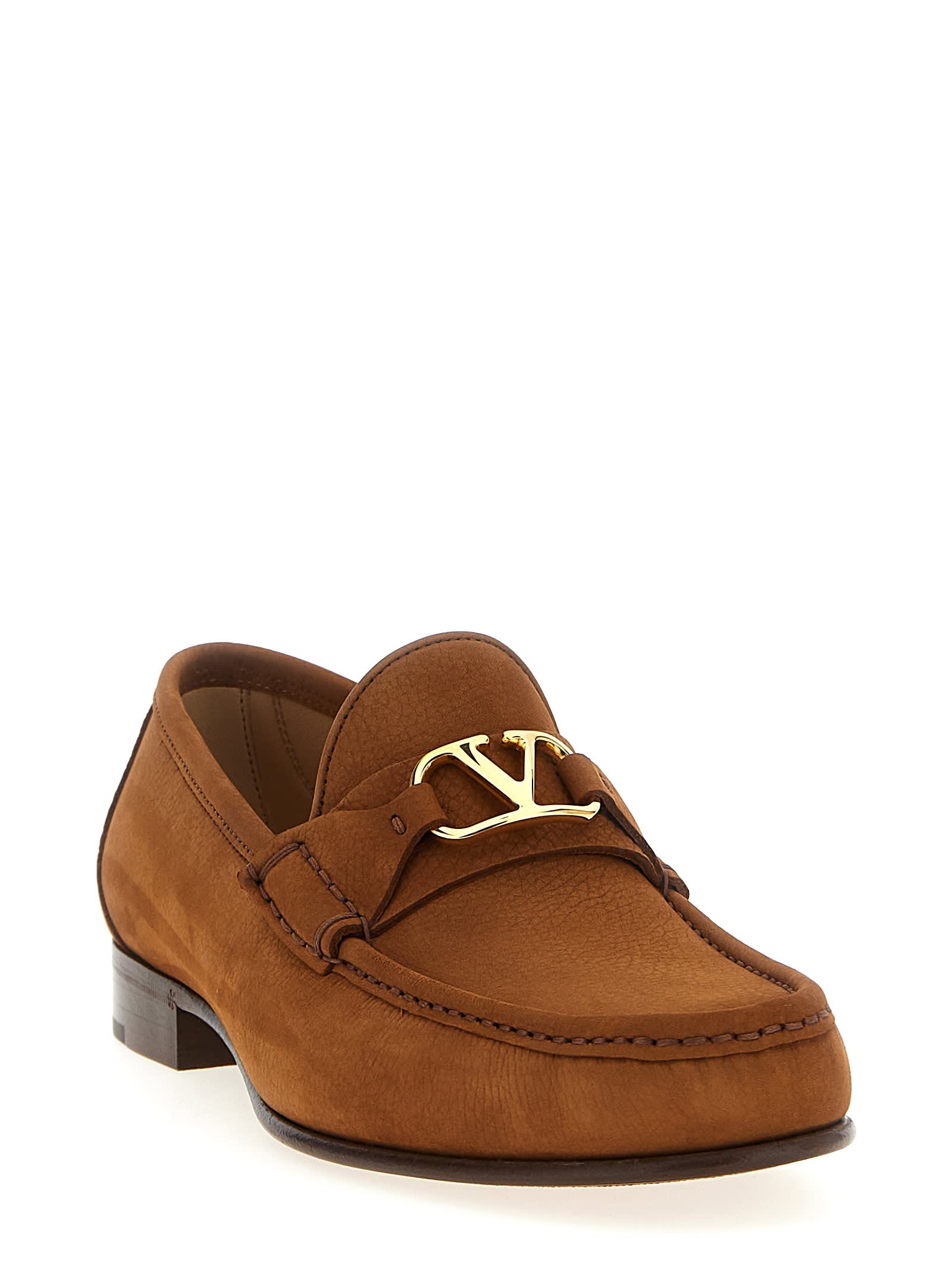 Valentino Garavani Men Vlogo Signature Leather Loafers