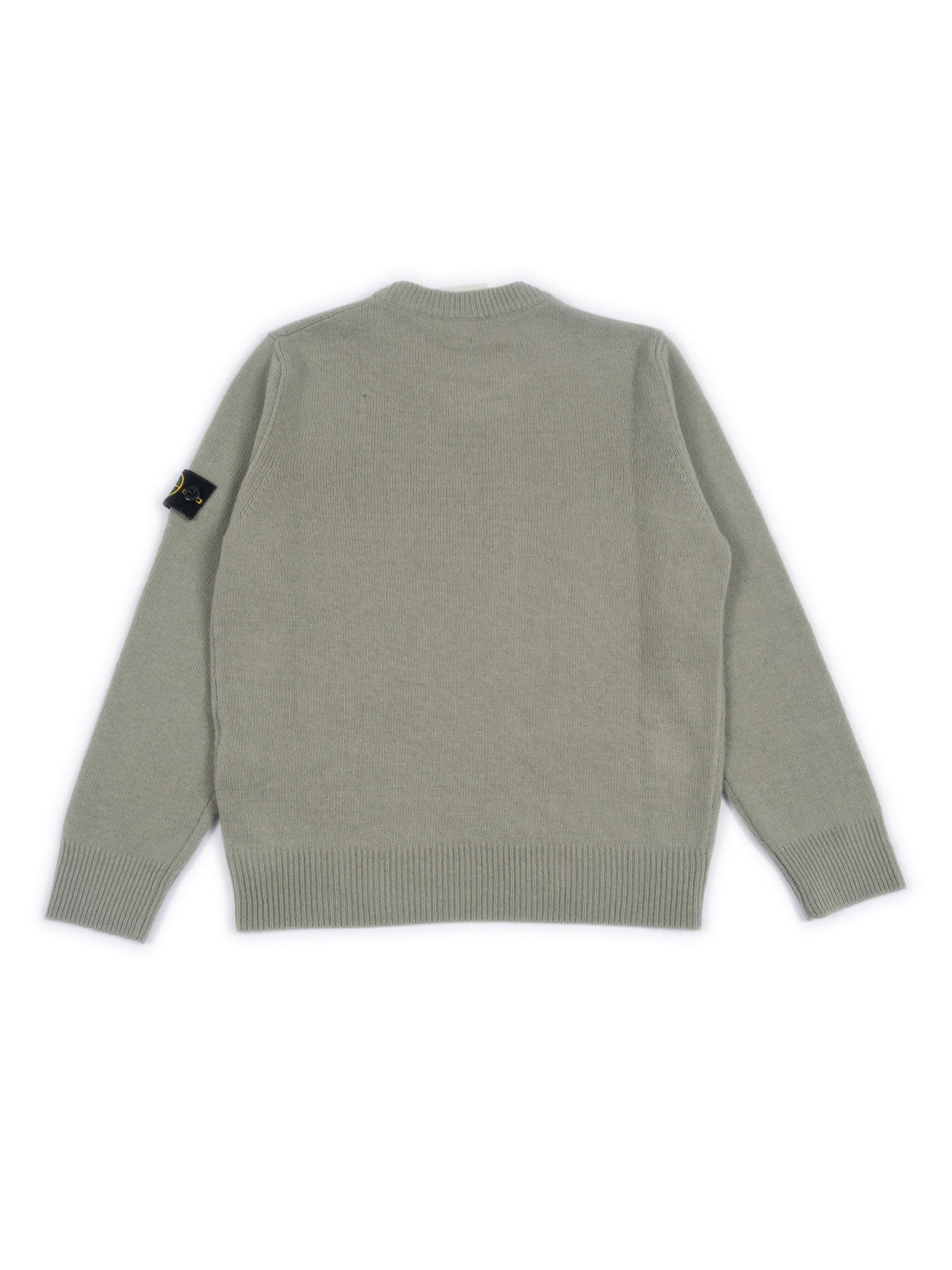 Stone Island Sweater Junior Kids Color Sand In Green