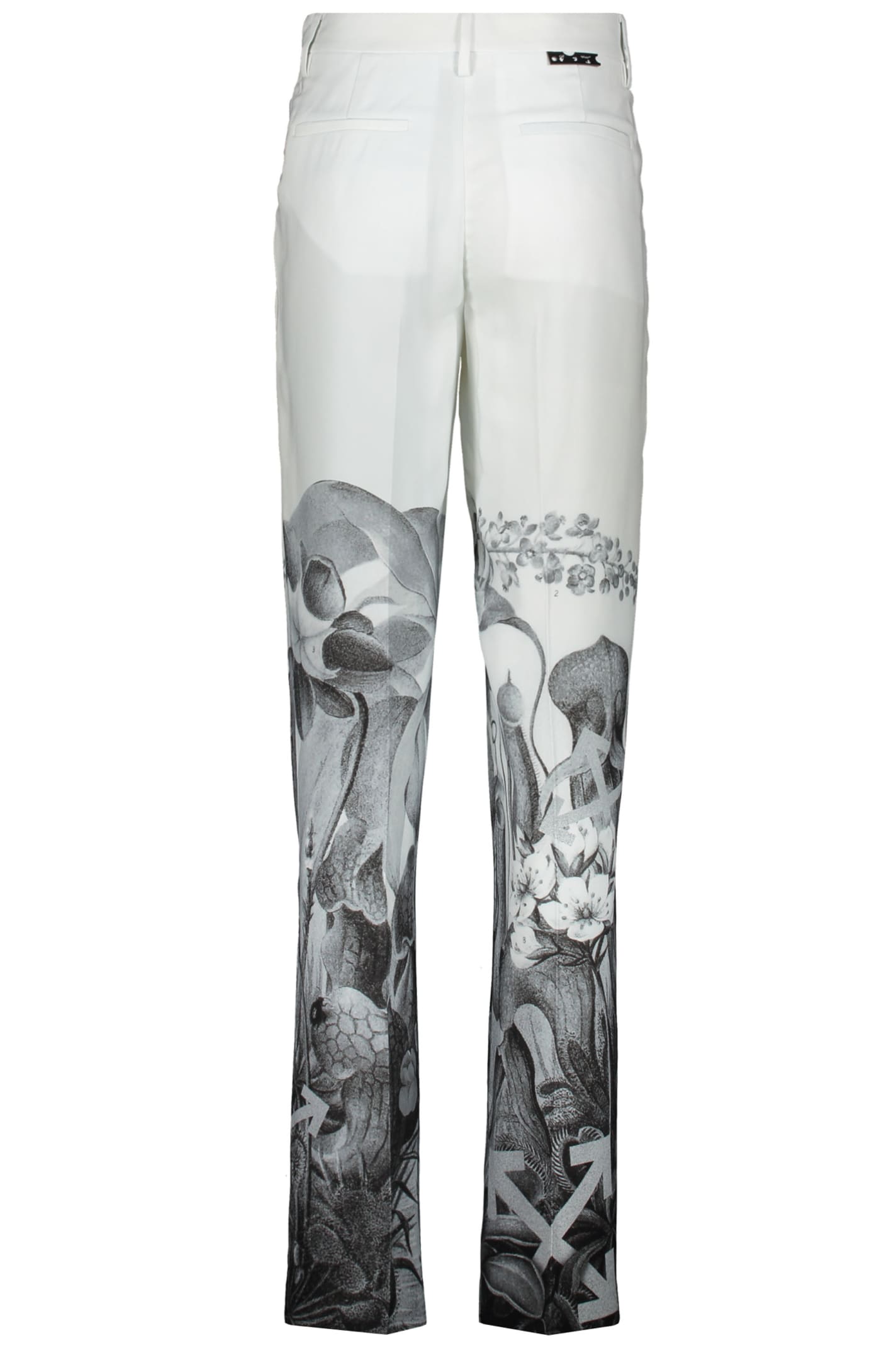 Shop Off-white Printed Trousers In White