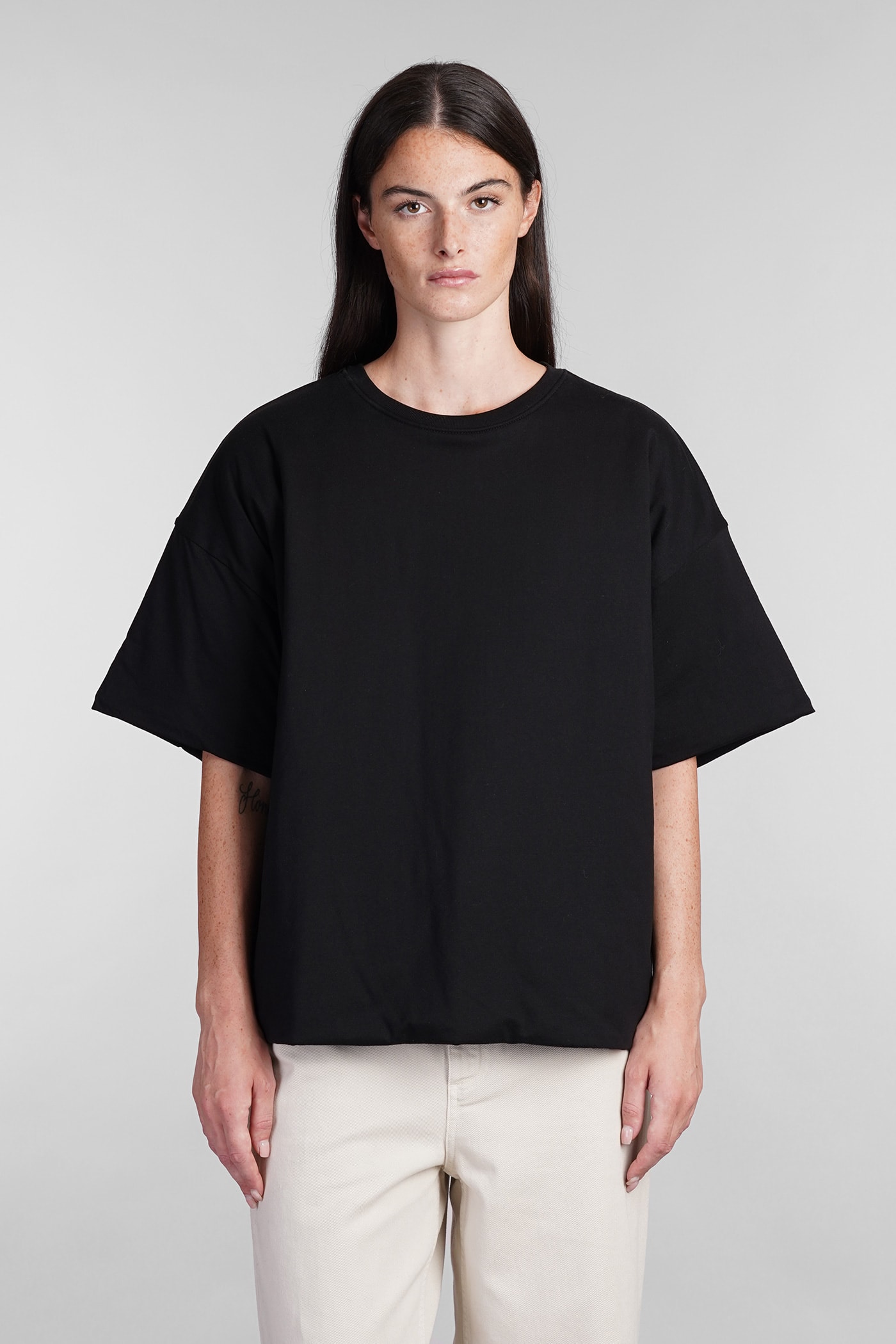 Laneus T-shirt In Black Cotton