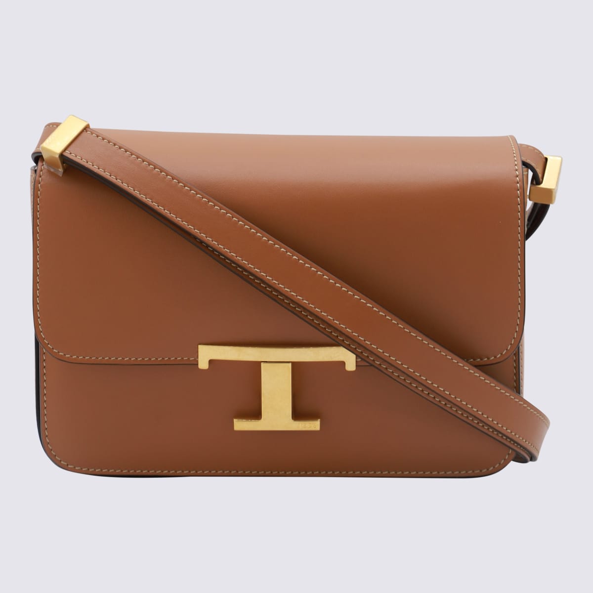 Shop Tod's Brown Leather Crossbody Bag