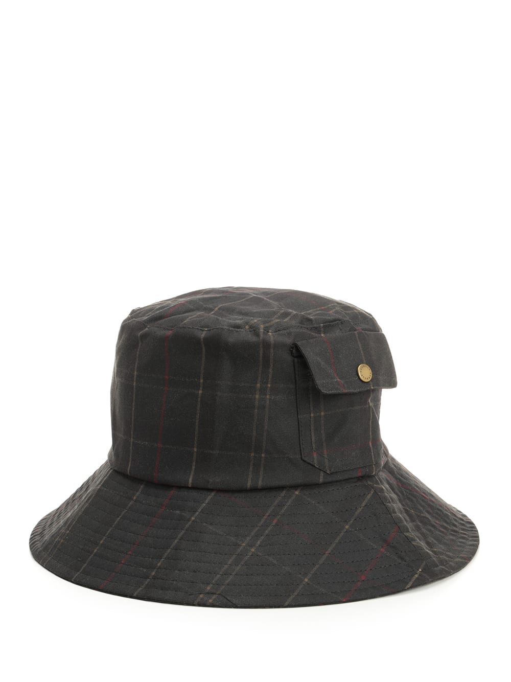 Barbour Scarlet Tartan Bucket Hat In Black