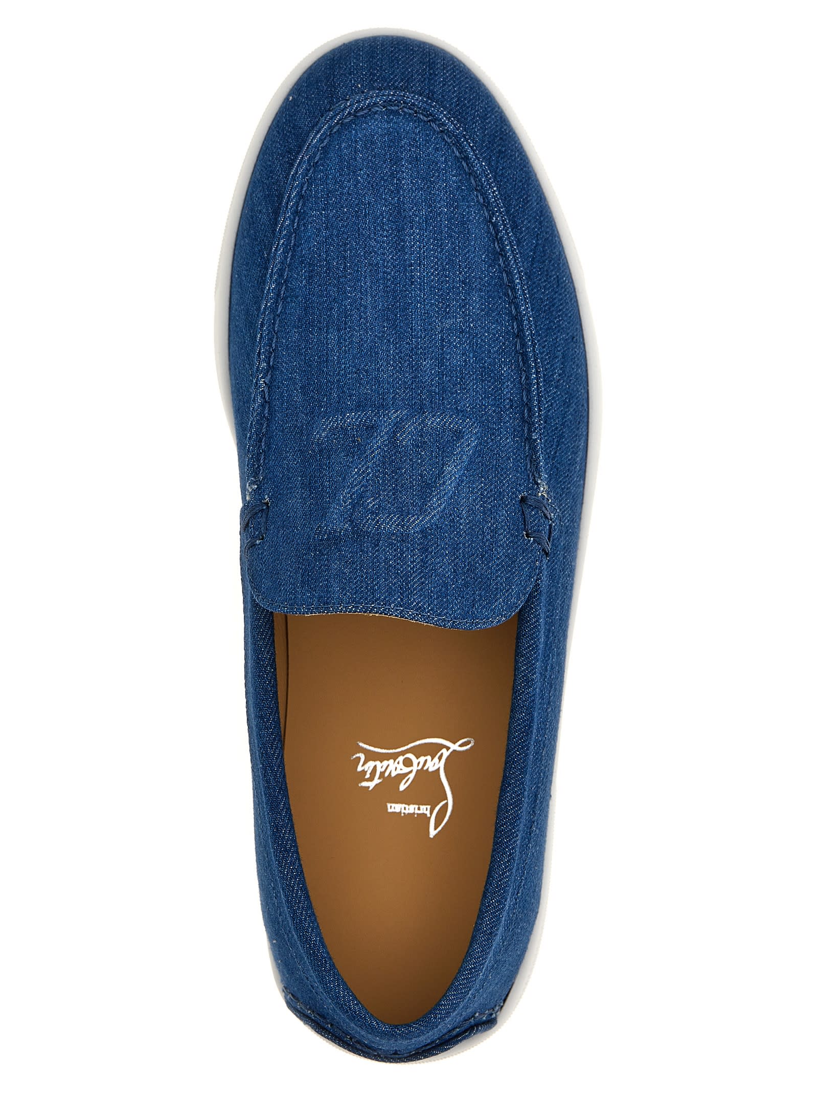 Shop Christian Louboutin Varsiboat Loafers In Light Blue