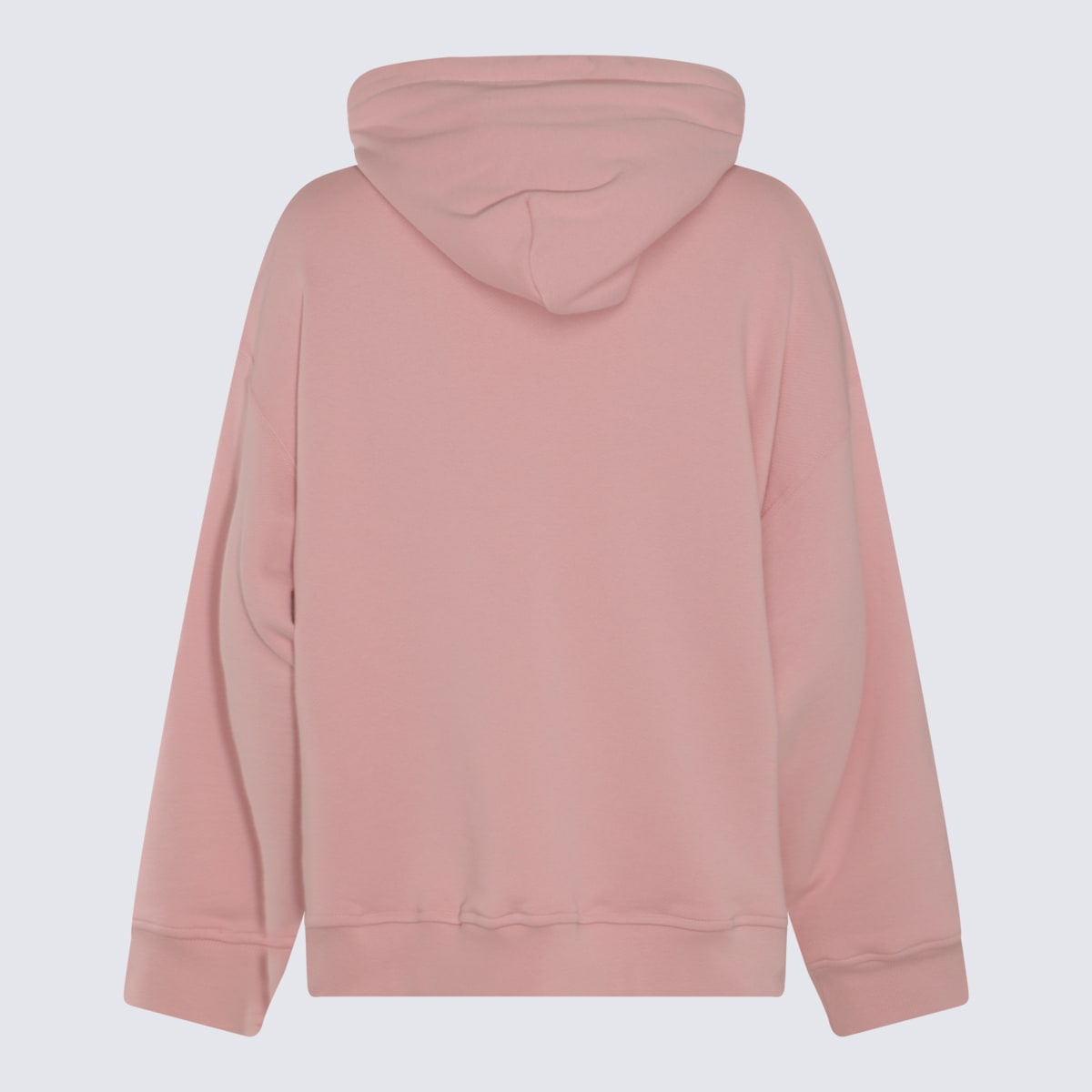 Shop Versace Pink And White Cotton Sweatshirt In Pink+white