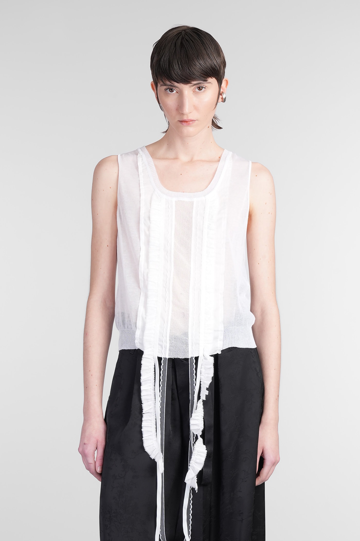 Lotta Topwear In White Cotton