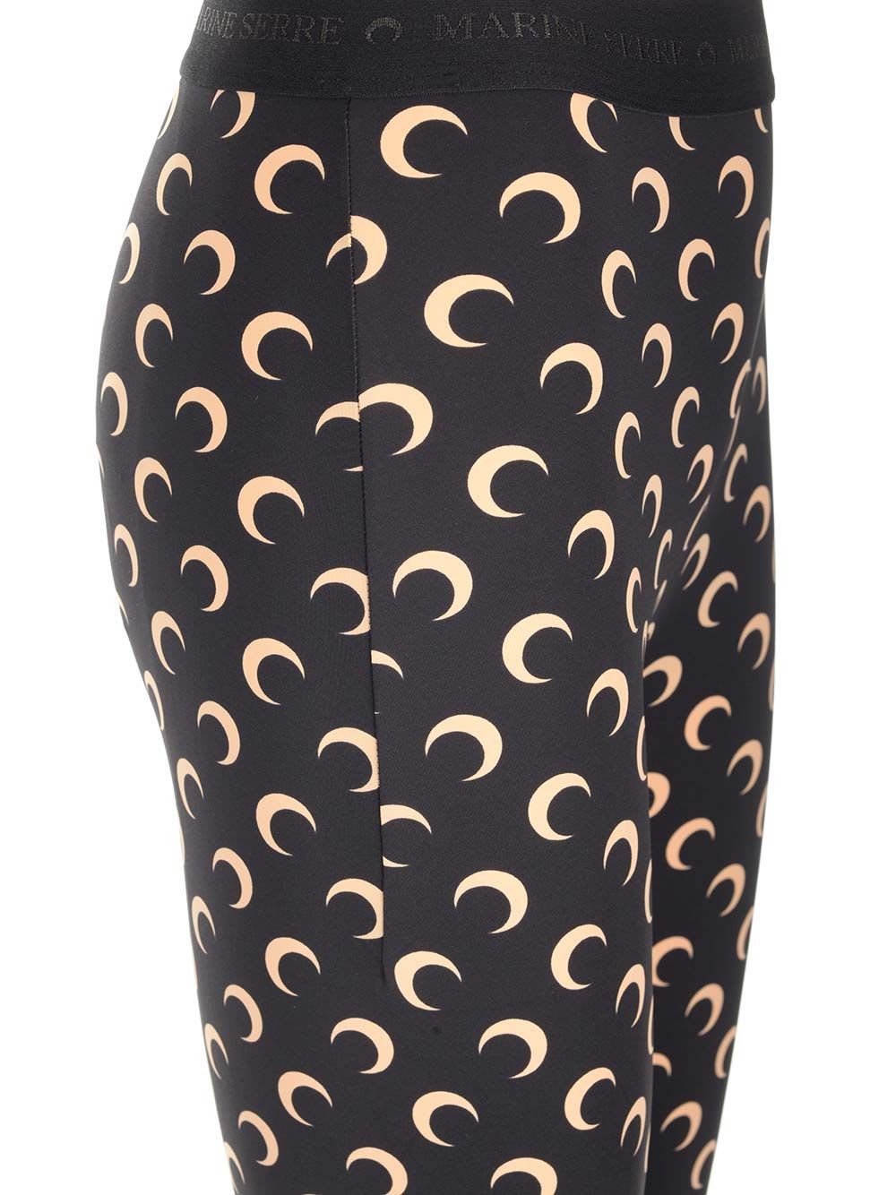 Shop Marine Serre Moon Leggings In Black