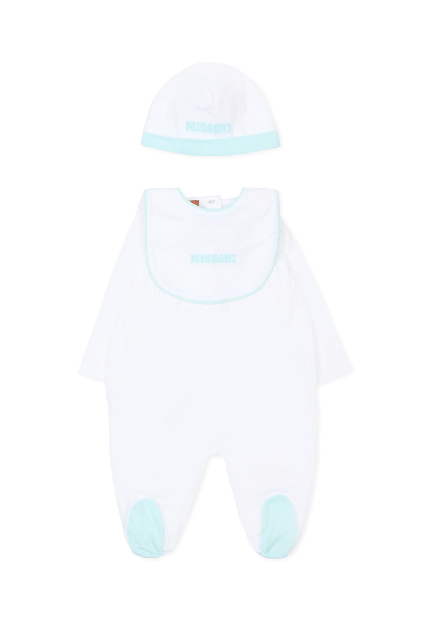Missoni White Set For Baby Boy With Logo In White