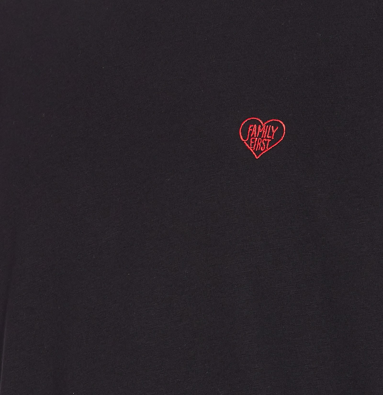 Family First Heart T-shirt In Black