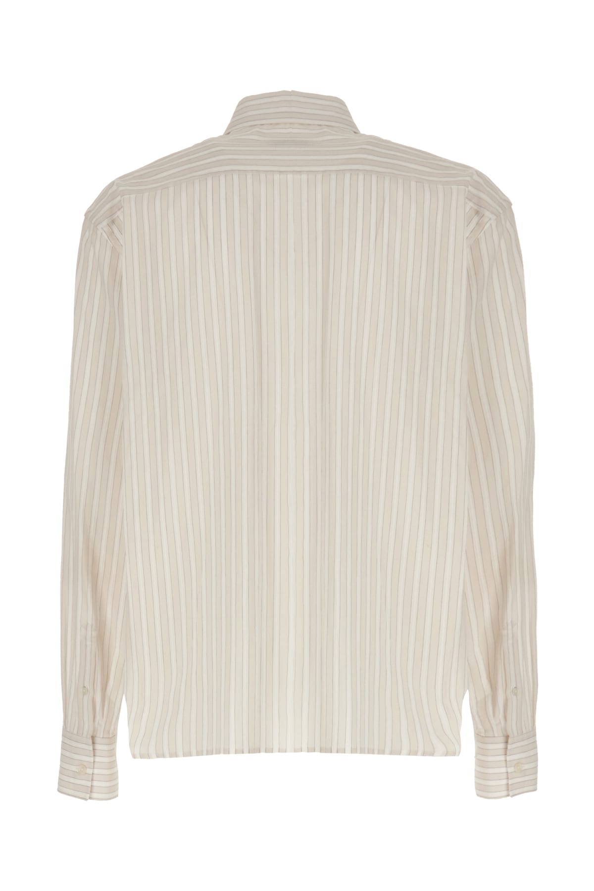 Shop Lanvin Embroidered Cotton Shirt In 002