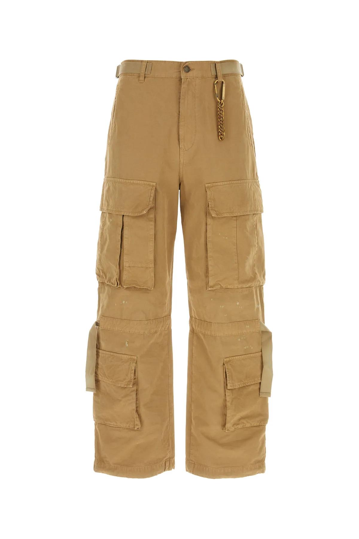 Shop Darkpark Biscuit Cotton Pant In Beige