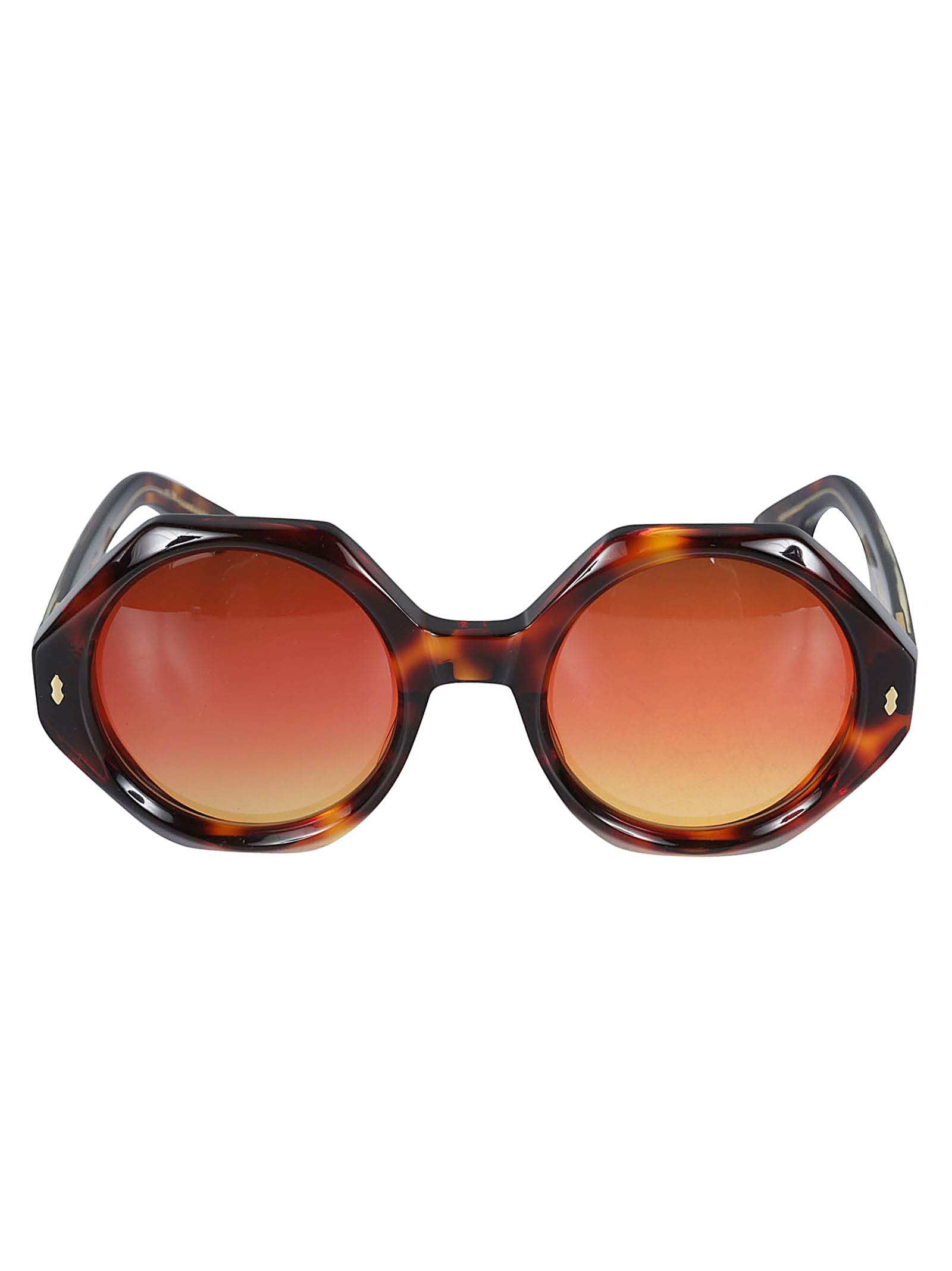 Jacques Marie Mage Heptagon Frame Sunglasses In Adobe