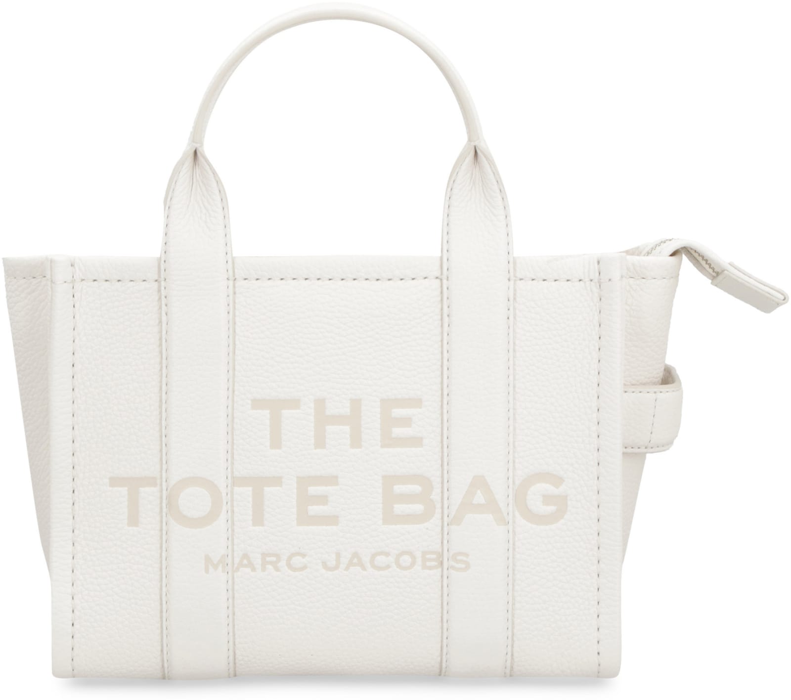 Shop Marc Jacobs Leather Tote Bag In White
