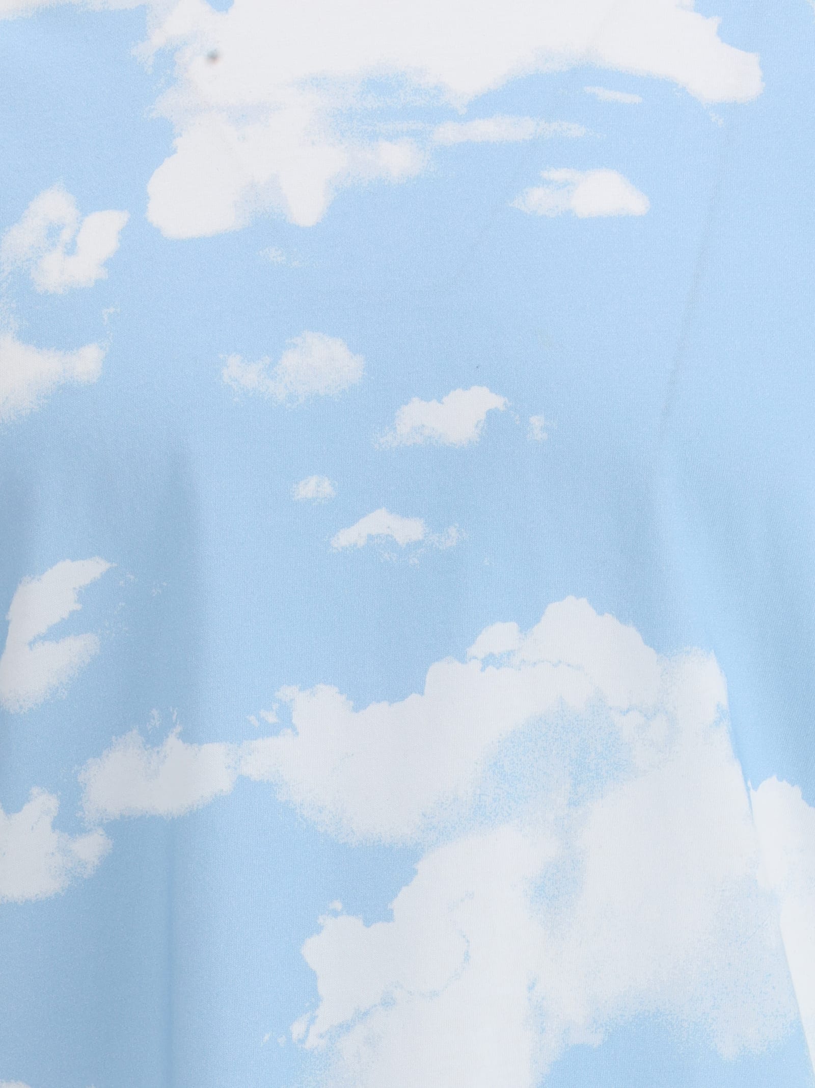 Moschino T-shirt With Cloud Print In Blue