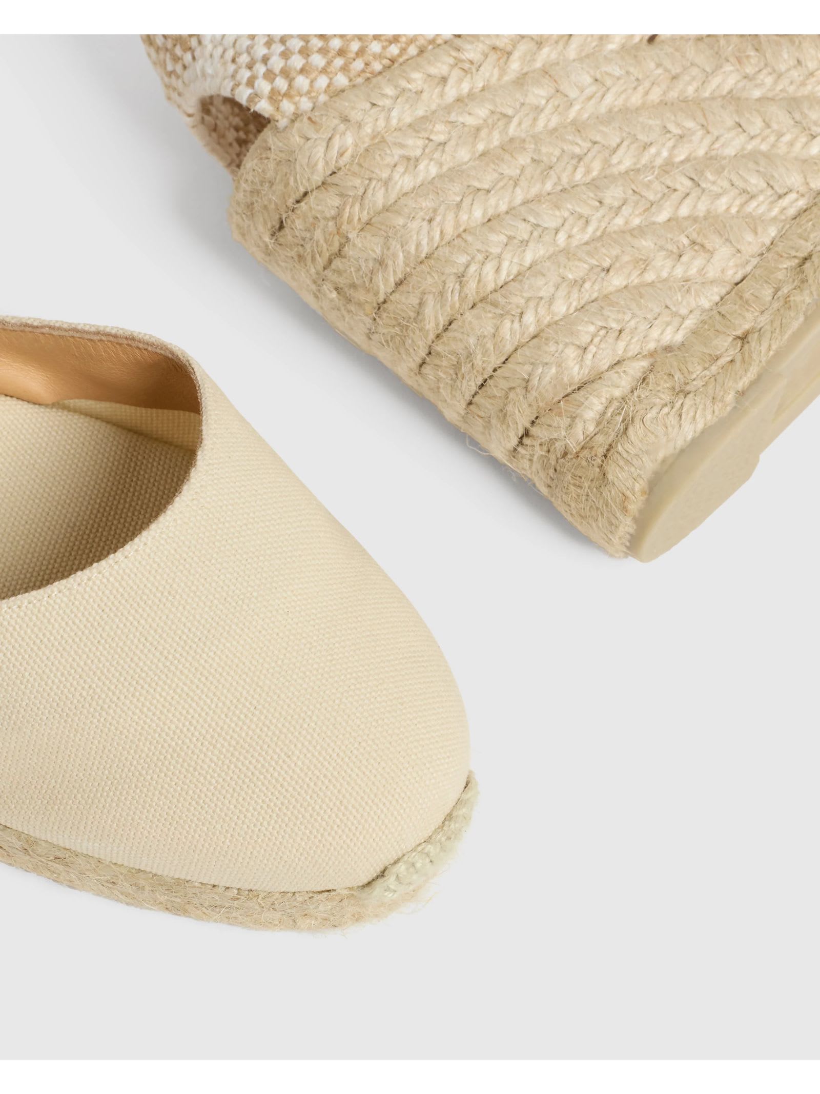 Castaã±er Beige Cotton Carina Espadrilles In Brown