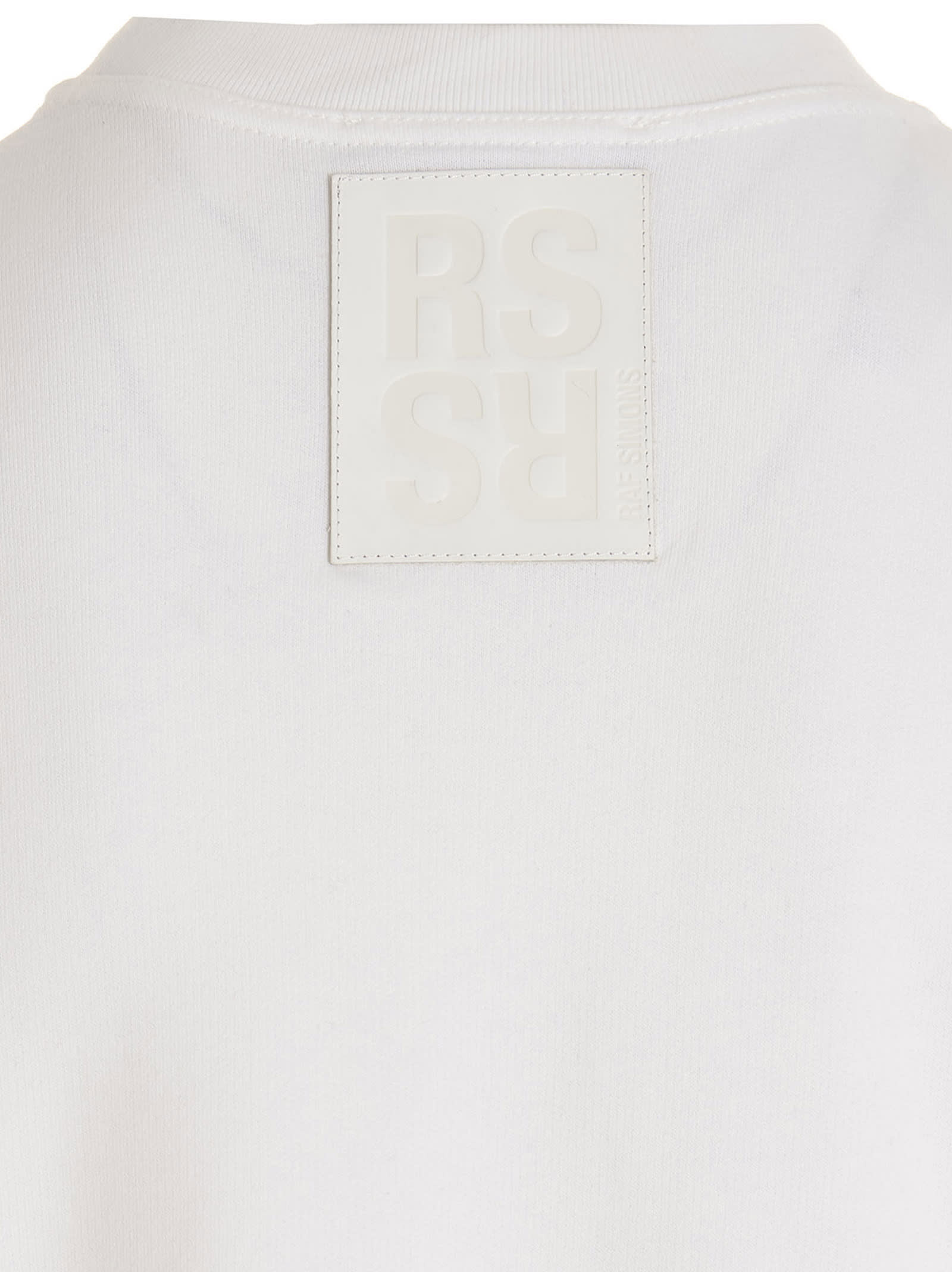Shop Raf Simons R Sweatshirt In White/black