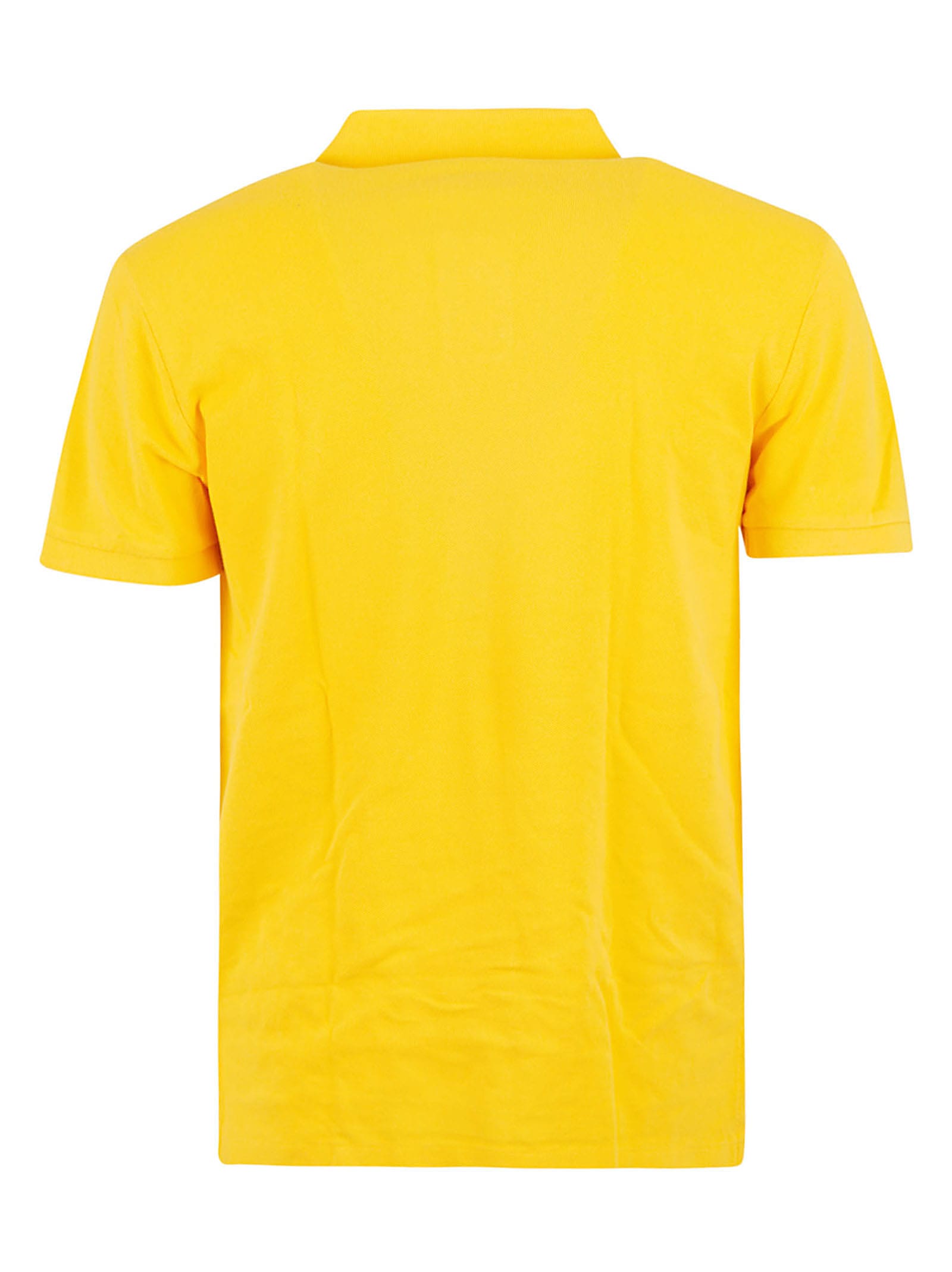 Shop Ralph Lauren Logo Embroidered Polo Shirt In Yellowfin