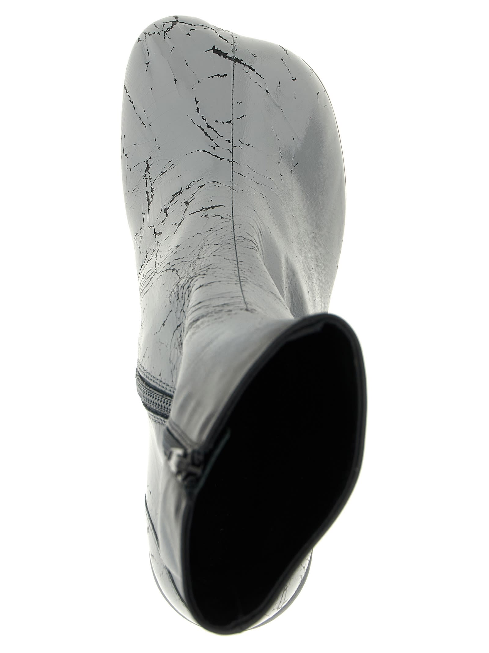 Mm6 Maison Margiela Anatomic Ankle Boots In Gray