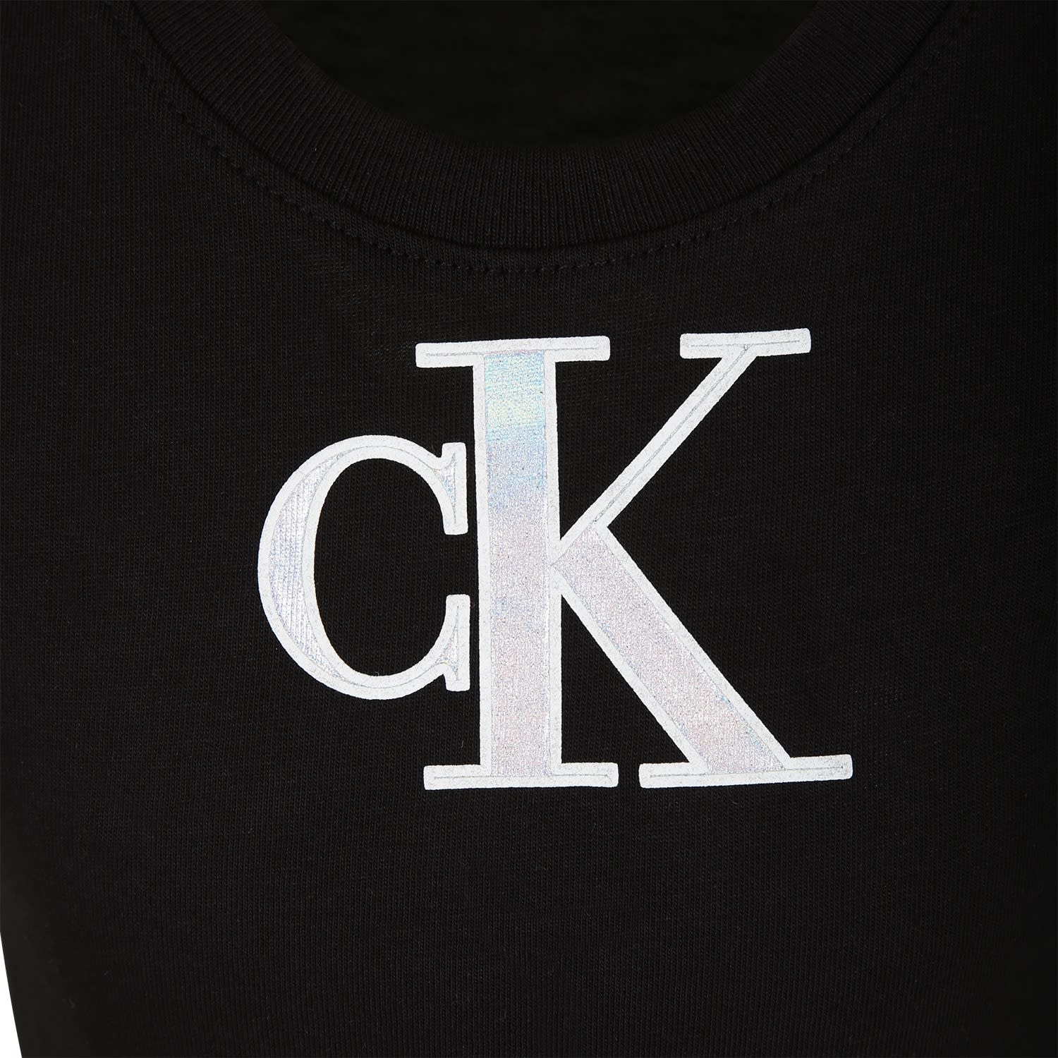 Shop Calvin Klein Black T-shirt For Gilr With Logo