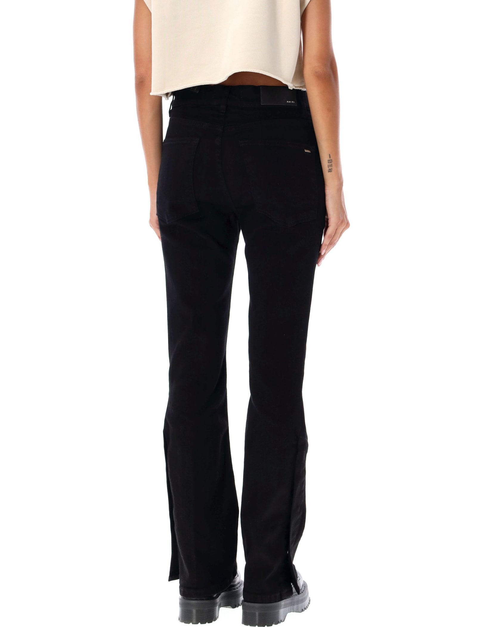 Shop Amiri Kick Flare Denim In Black