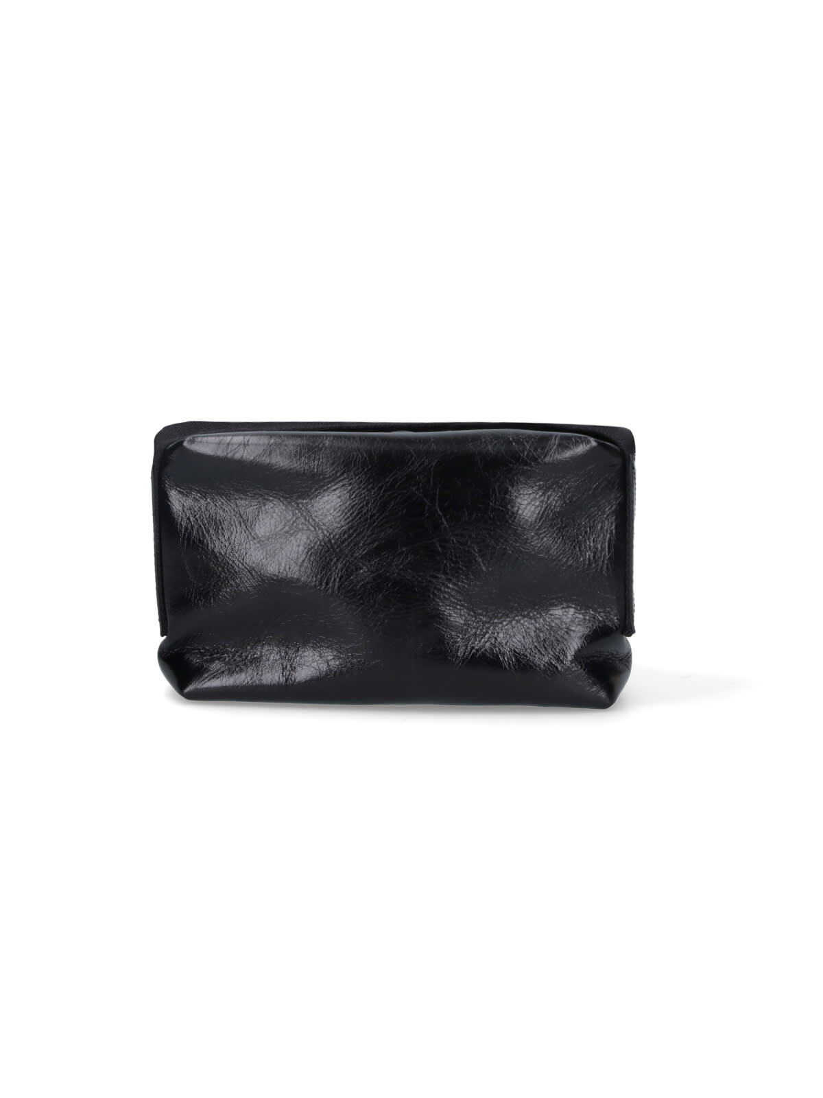 Uma Wang Logo Shoulder Bag In Black