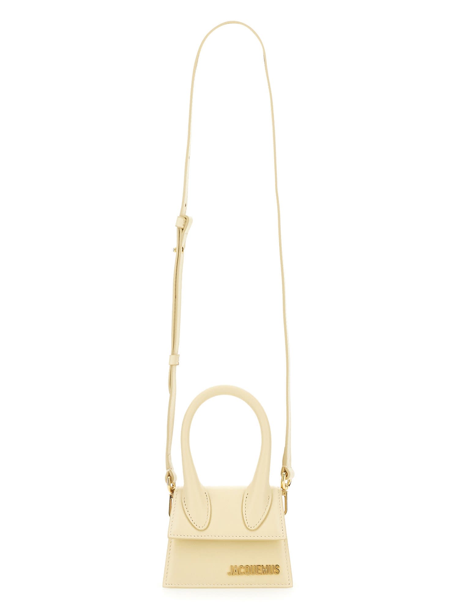 Jacquemus Le Chiquito Leather Mini Bag In Bianco