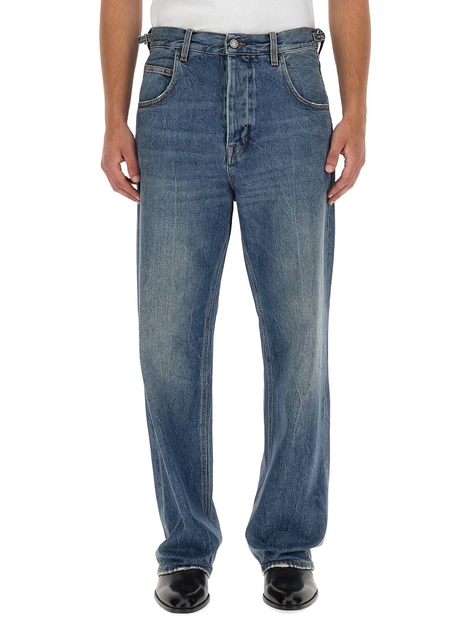 Shop Haikure Jeans In Denim In Blue Coated
