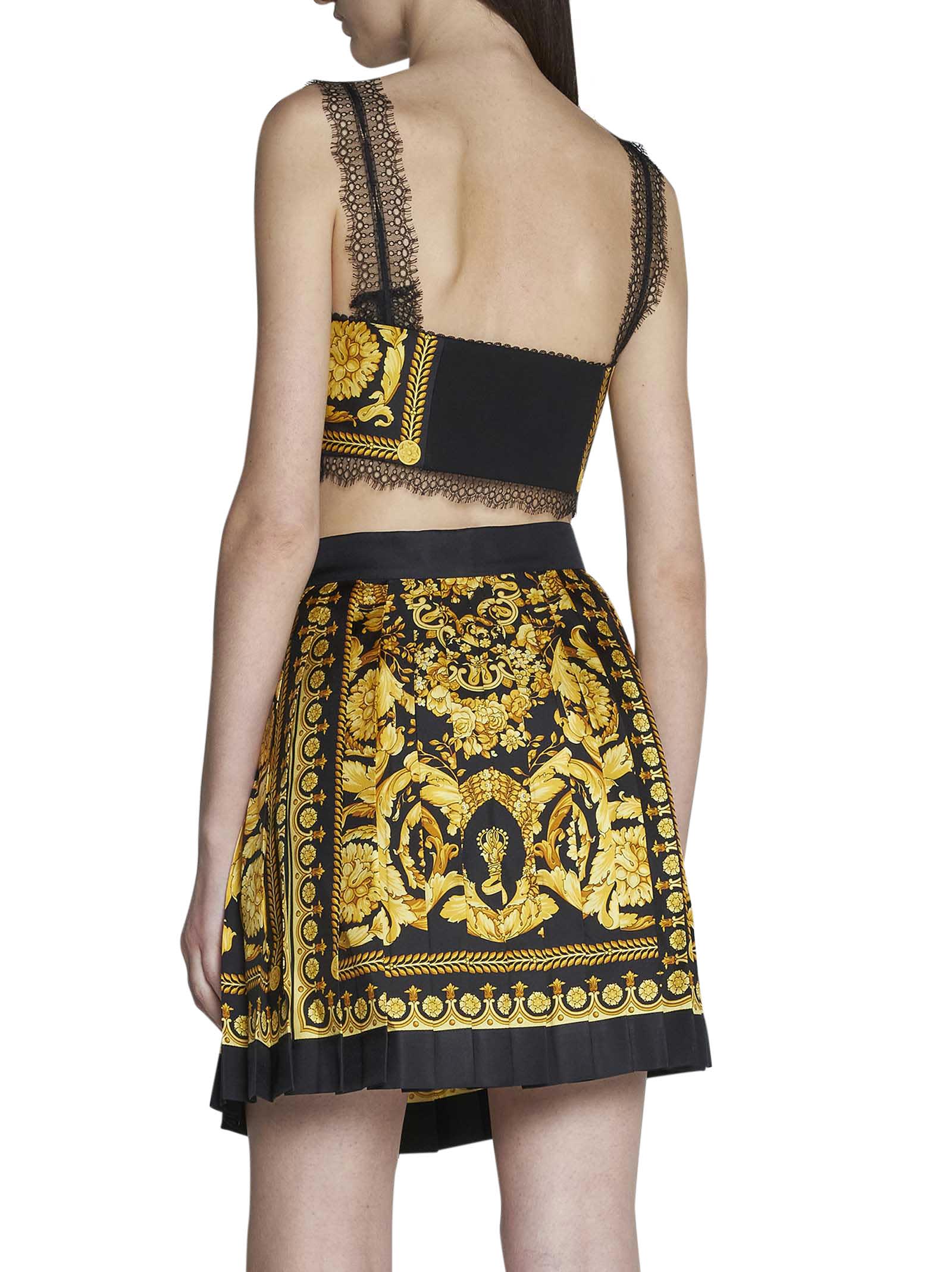 Shop Versace Skirt In Black