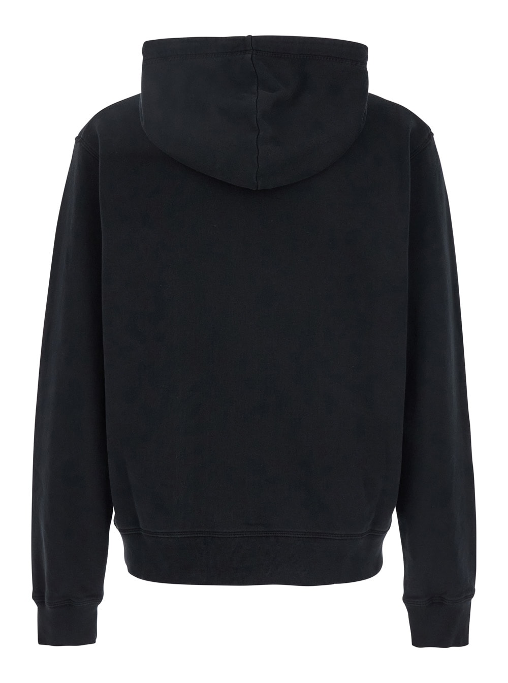 Dsquared2 Black Sweatshirt With Hood And Zip And Logo Detail On The Front In Cotton Man In Black