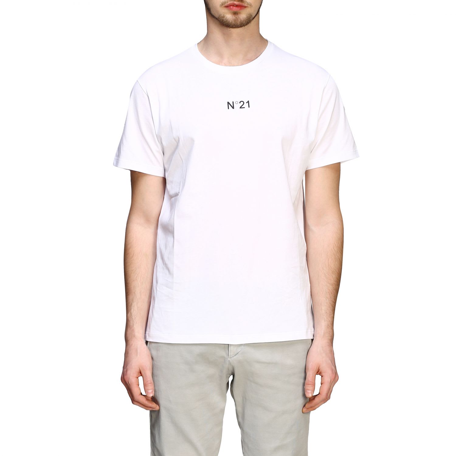 N°21 N° 21 T-shirt N &deg; 21 T-shirt With Mini Logo In White