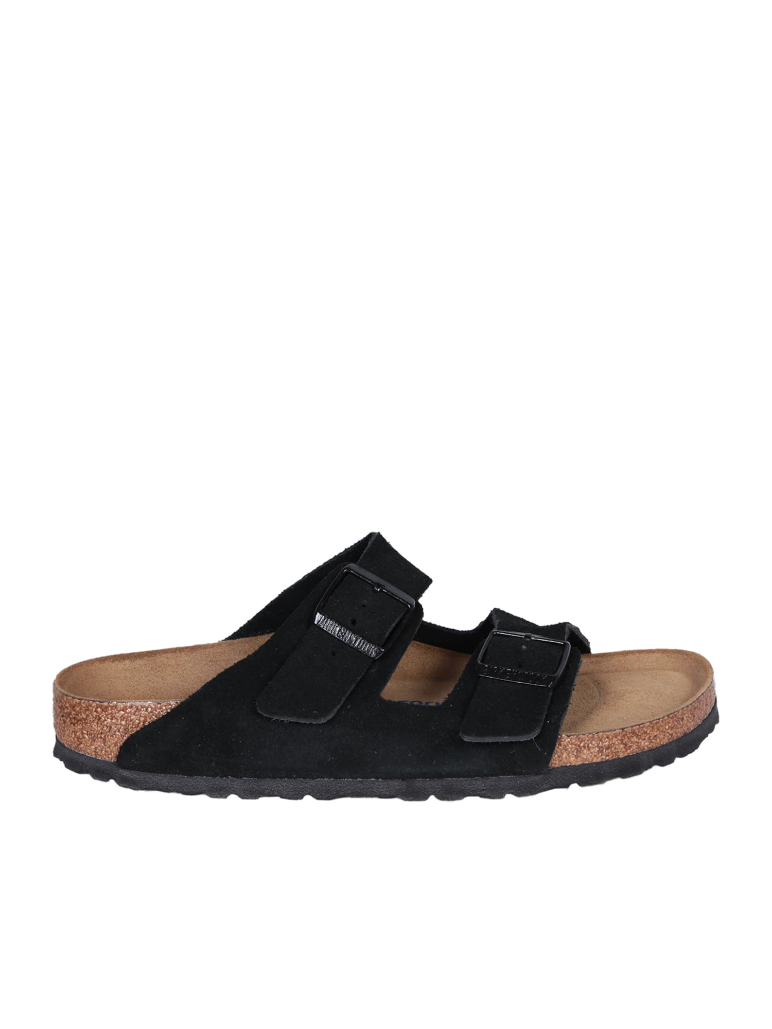 Black Suede Arizona Slippers