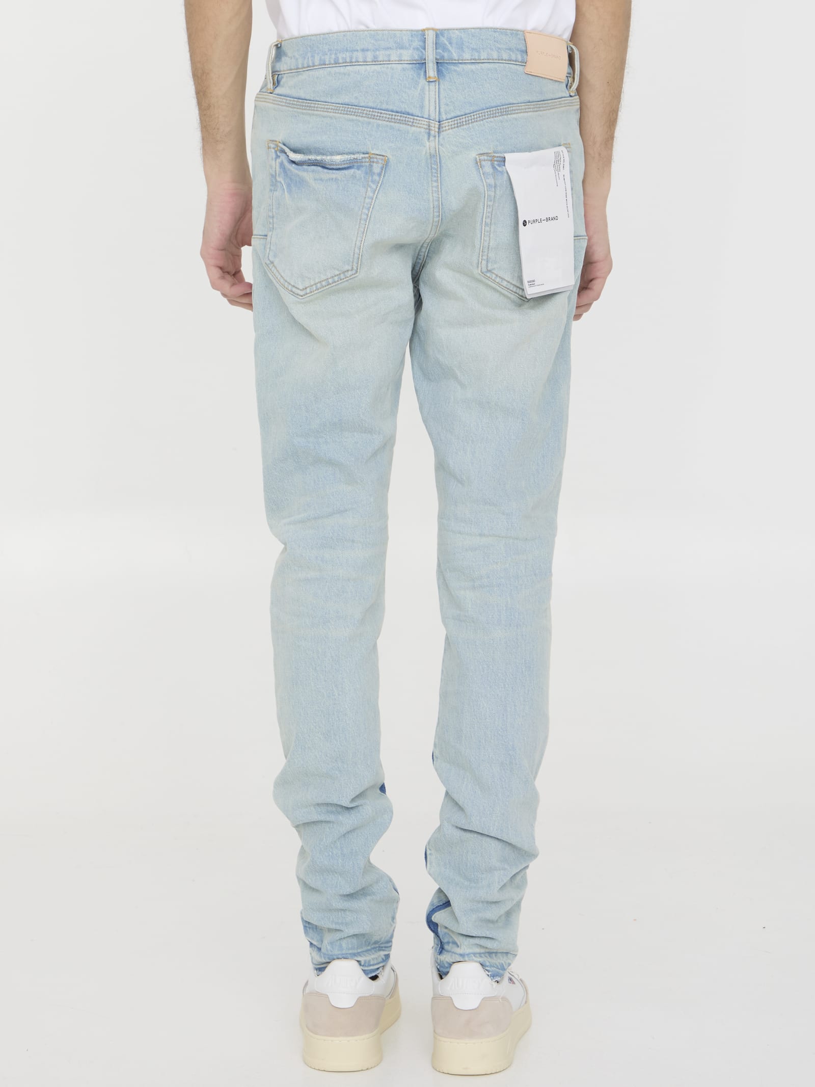 Shop Purple Brand Denim Slim Jeans In Light Blue