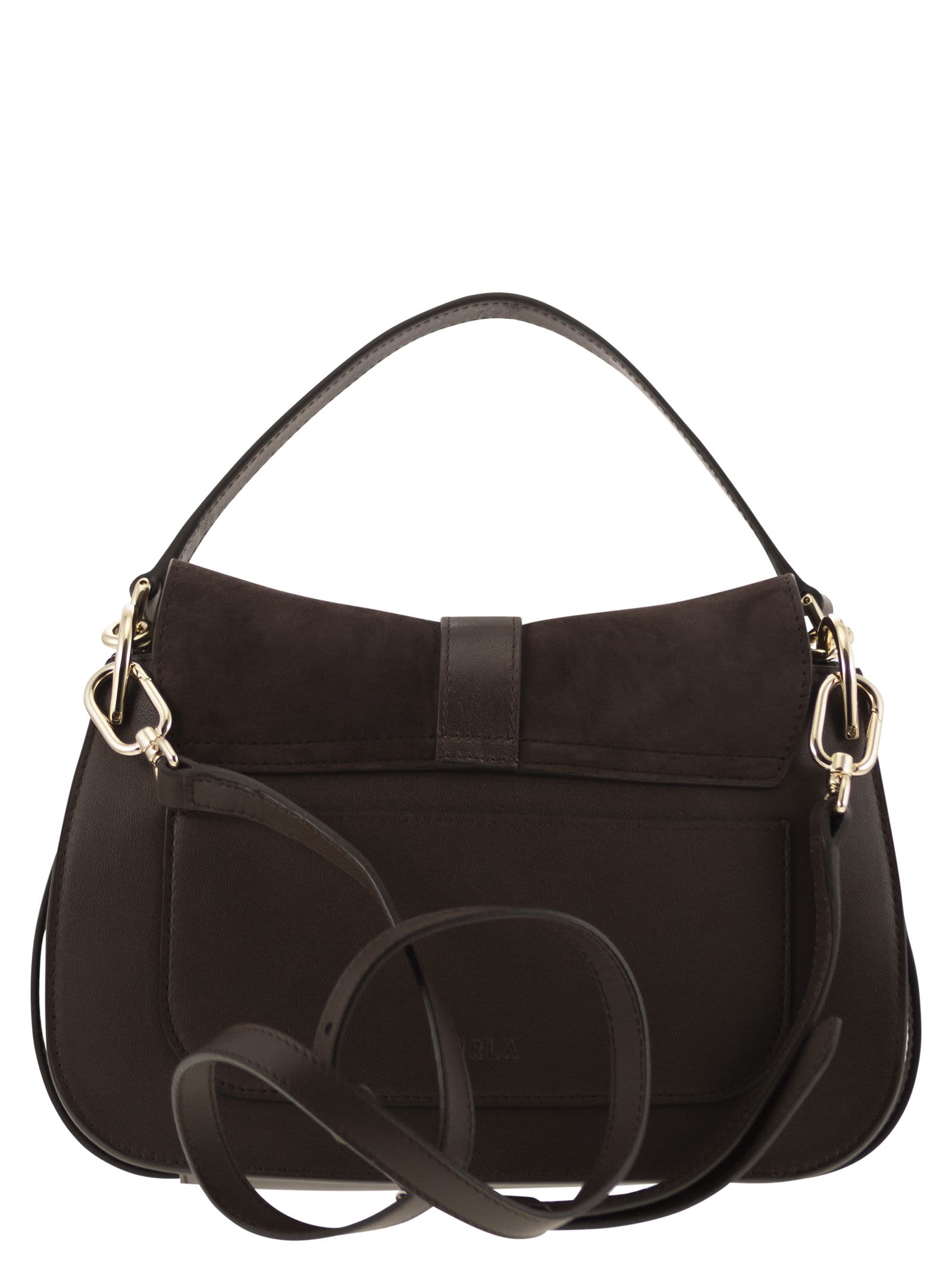 Shop Furla Flow M - Cross Body Bag In Brown