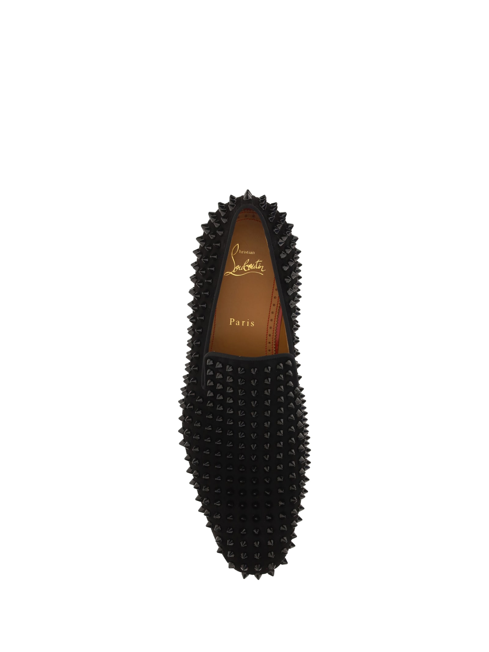 Shop Christian Louboutin Dandelion Loafers In Black/black