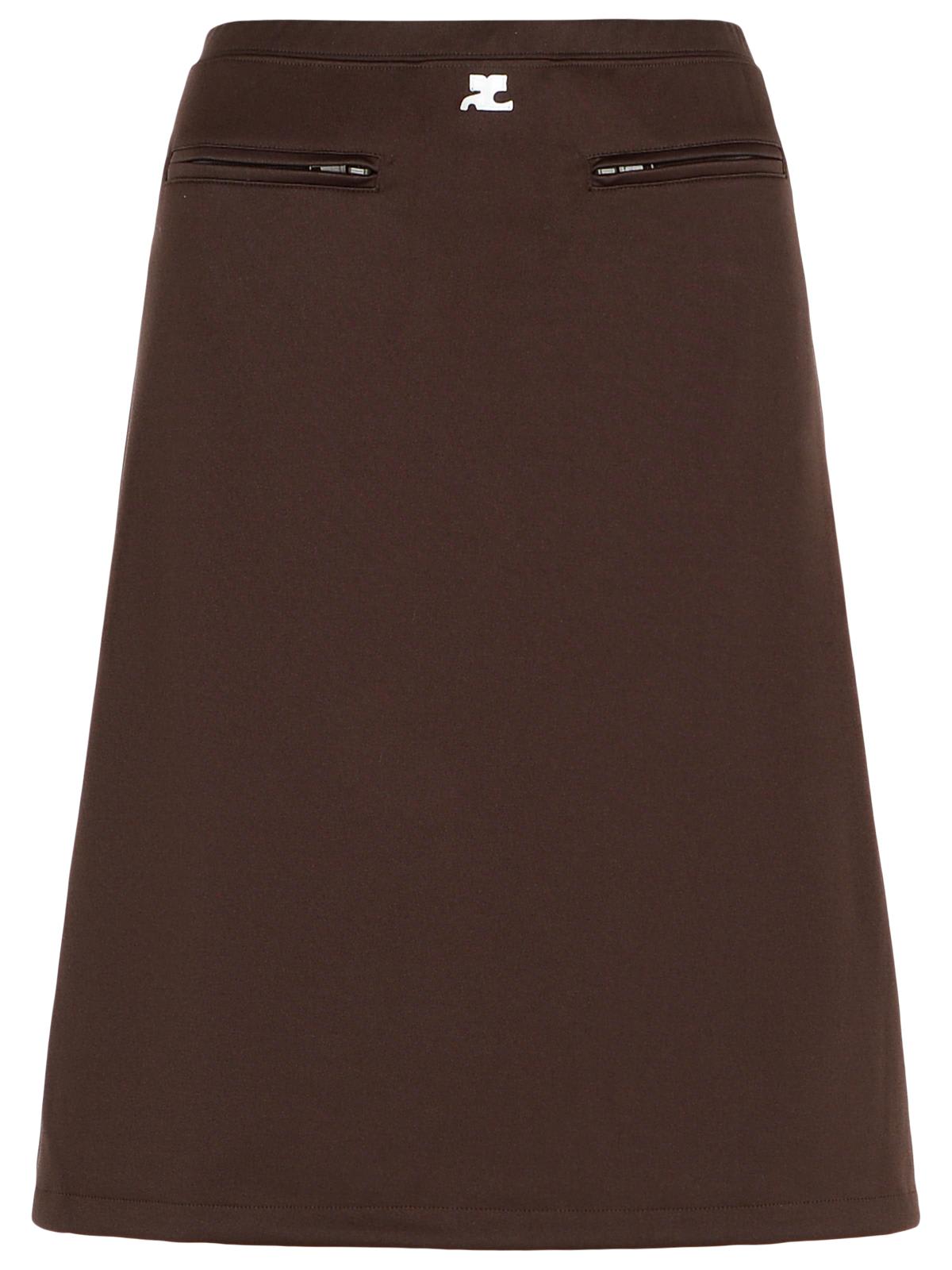 Courrèges A-line Shape Skirt Zip Pockets In Black