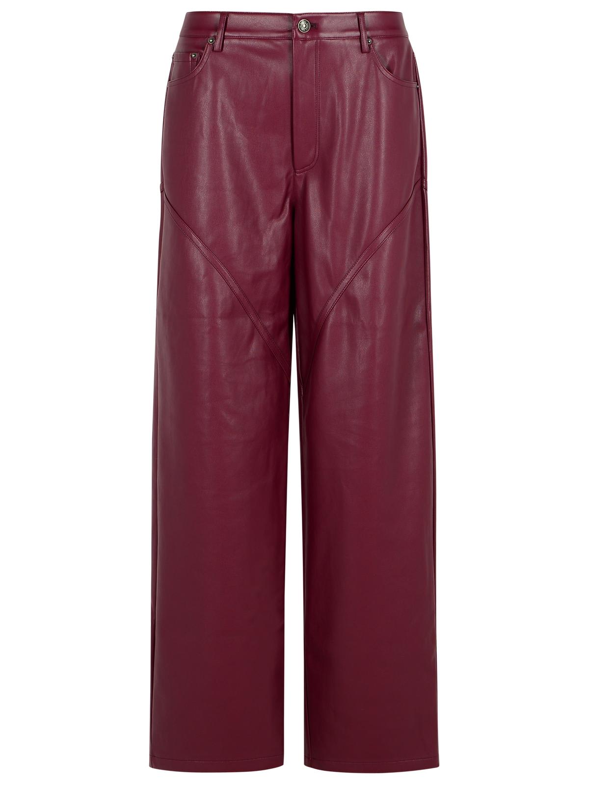 Rotate Birger Christensen Burgundy Polyester Pants In Purple
