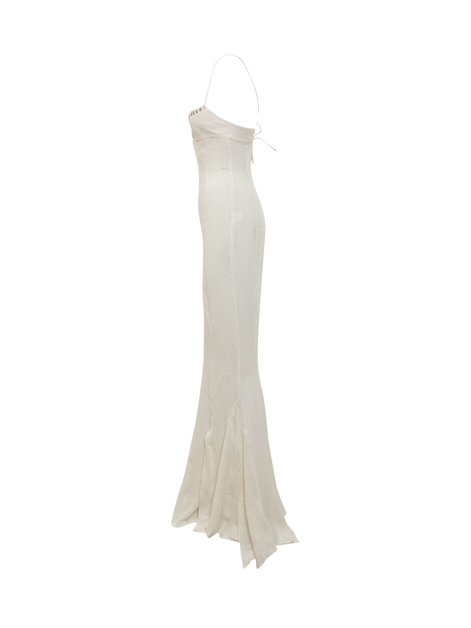 Shop Ludovic De Saint Sernin Long Mermaid Dress In White