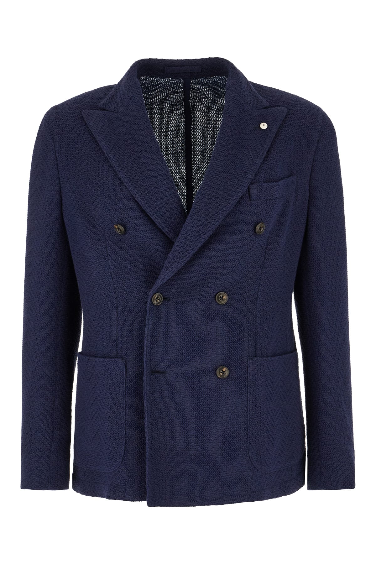 L.b.m 1911 Blue Cotton Blend Blazer