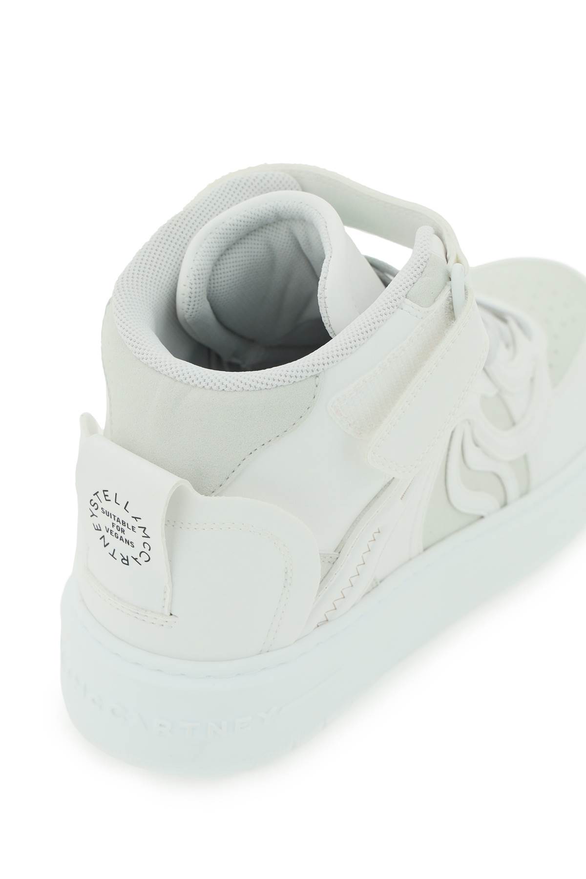 Shop Stella Mccartney S-wave High Top Sneakers In Ice (white)