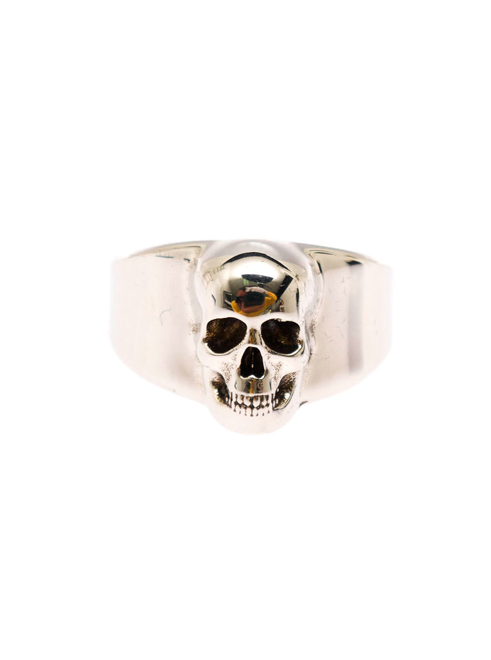 Alexander Mcqueen Mans Skull Silver Colored Brass Ring