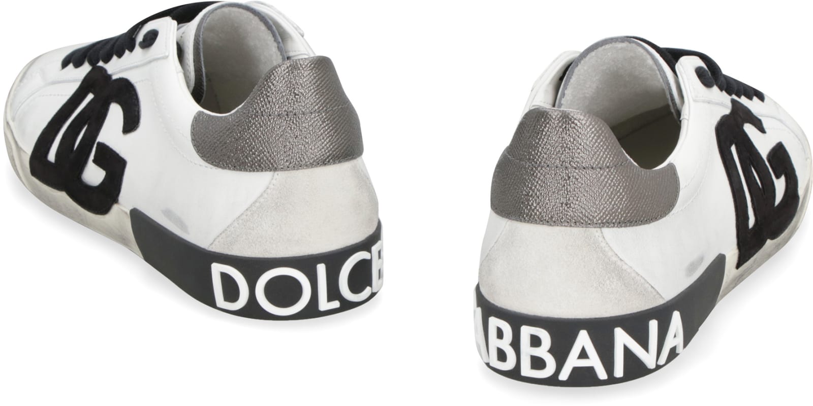 Shop Dolce & Gabbana Leather Low-top Sneakers In White