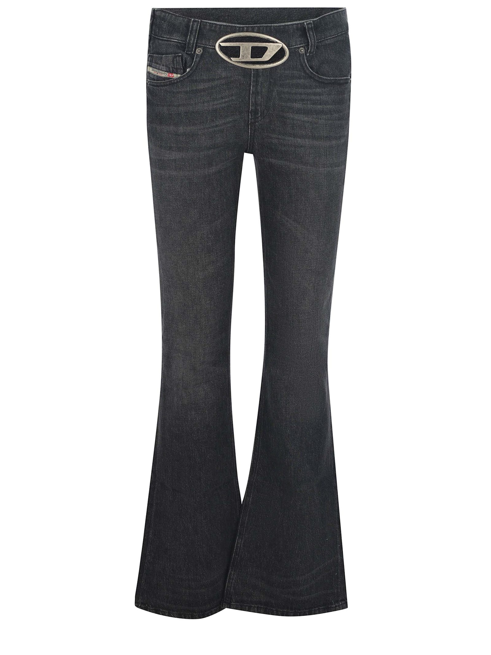 Shop Diesel Jeans  1969 D-ebbey 0cka Made Of Denim In Denim Grigio