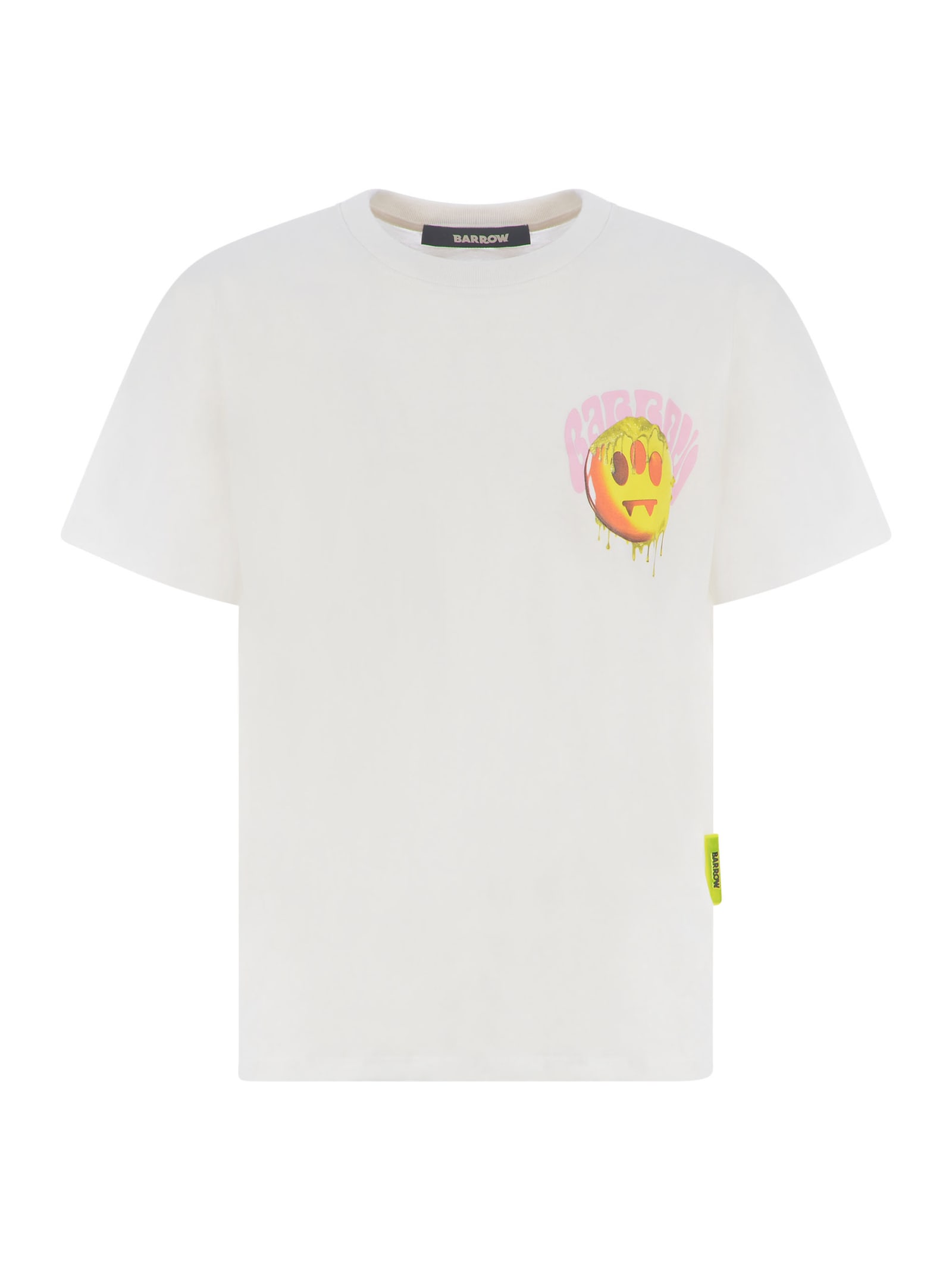 Shop Barrow T-shirt  Smile In Cotton In Bianco