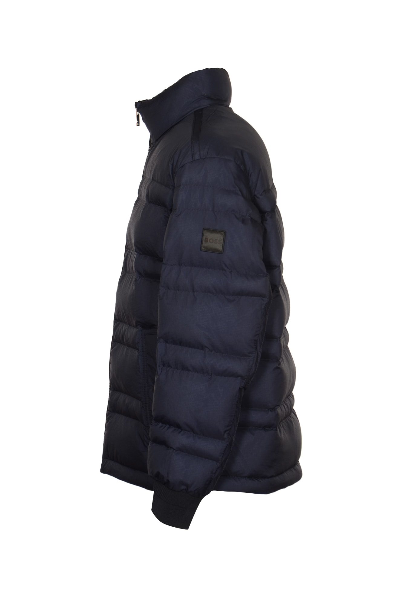 Shop Hugo Boss Classic Zip Padded Jacket In Dark Blue