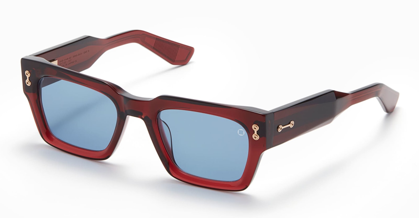 Shop Akoni Cosmo - Crystal Burgundy / White Gold Sunglasses In Brown