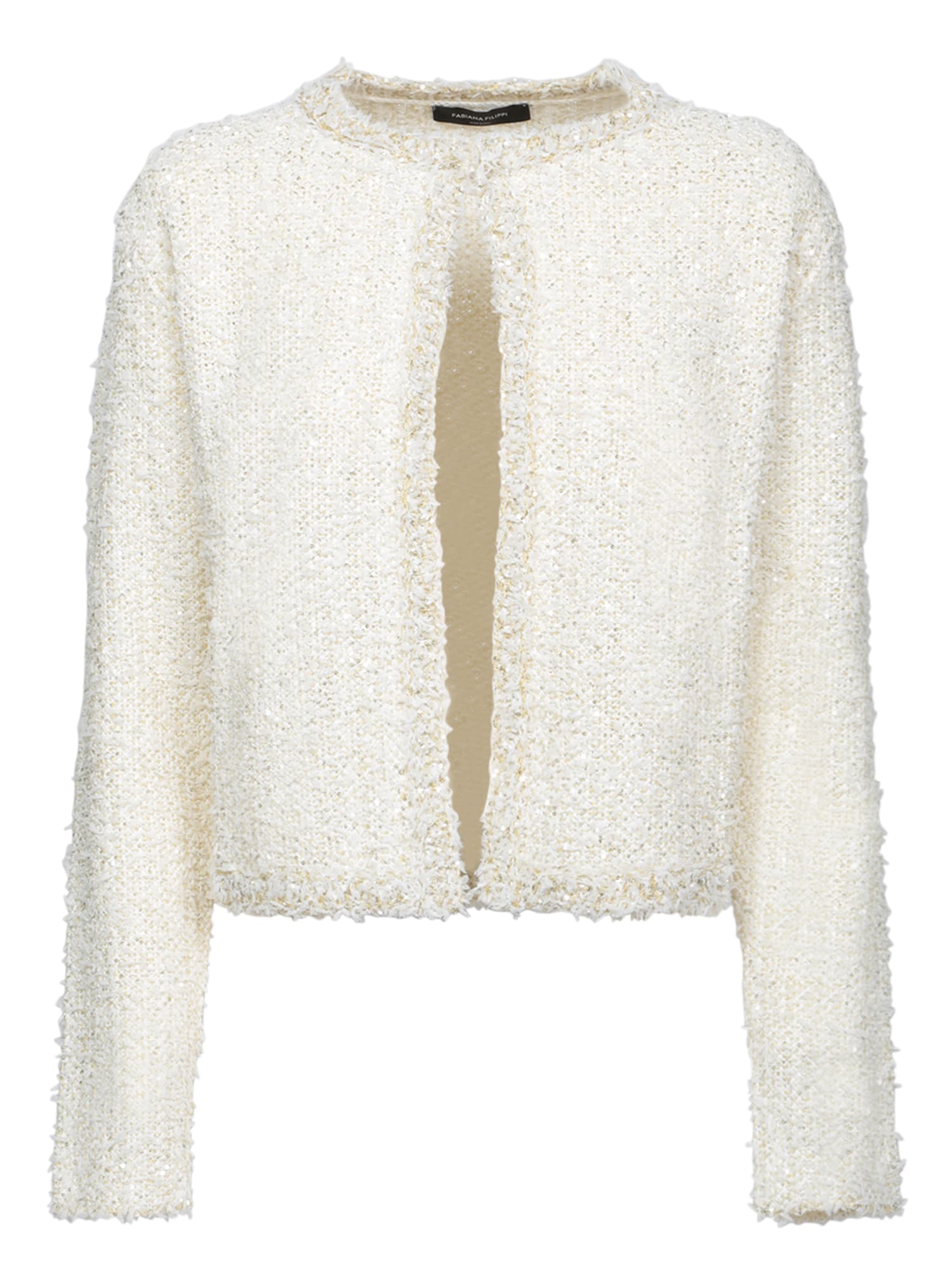 Fabiana Filippi White Cotton Knitwear In Yellow