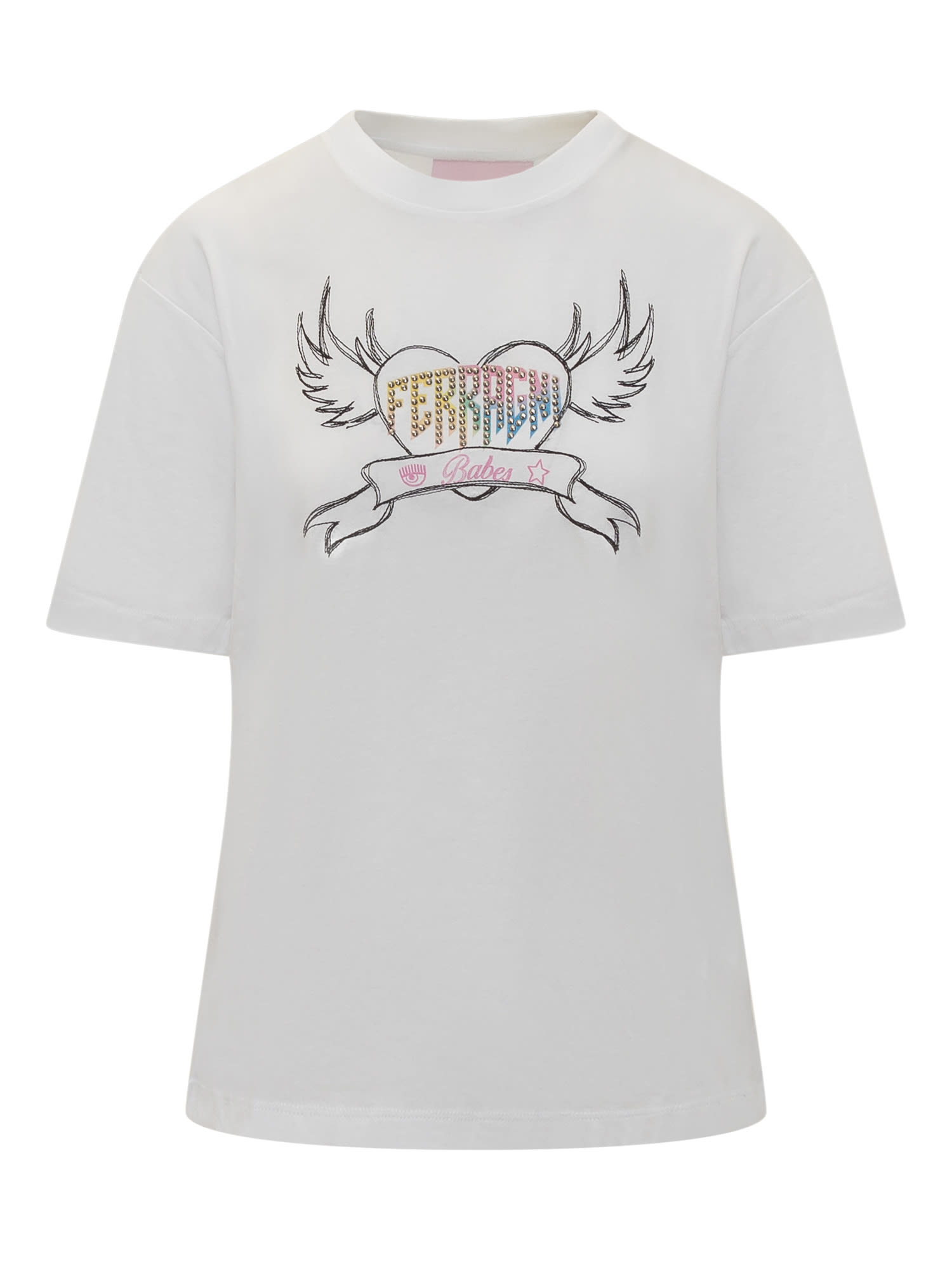 Shop Chiara Ferragni Punk T-shirt In White