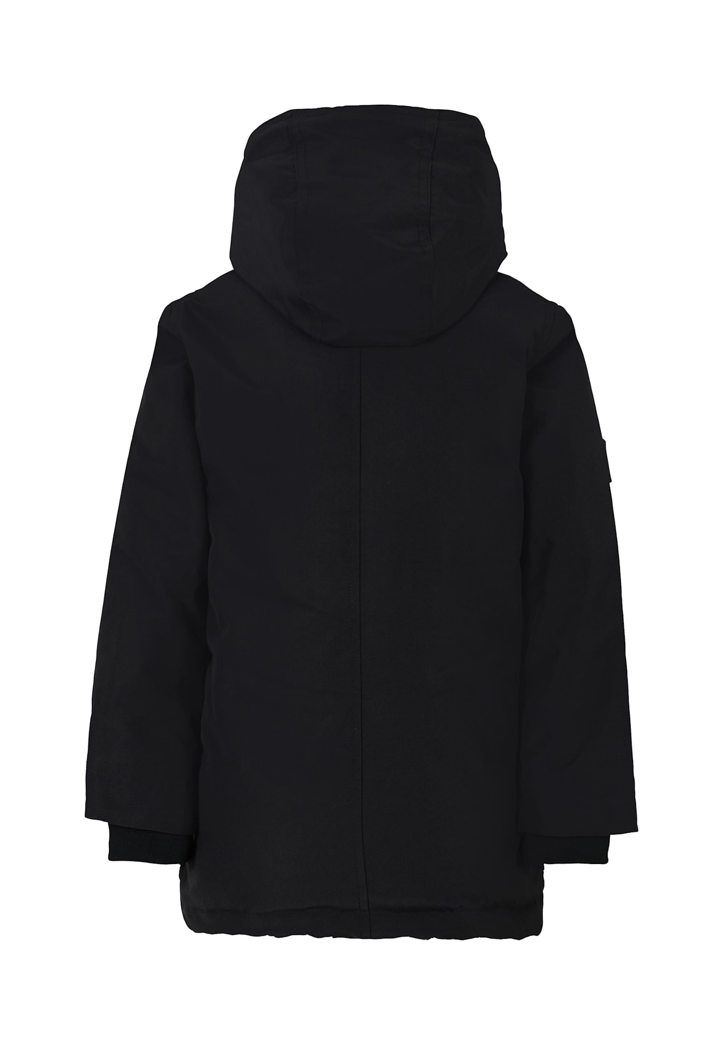 Hugo Boss Black Parka For Boy With Logo In Black